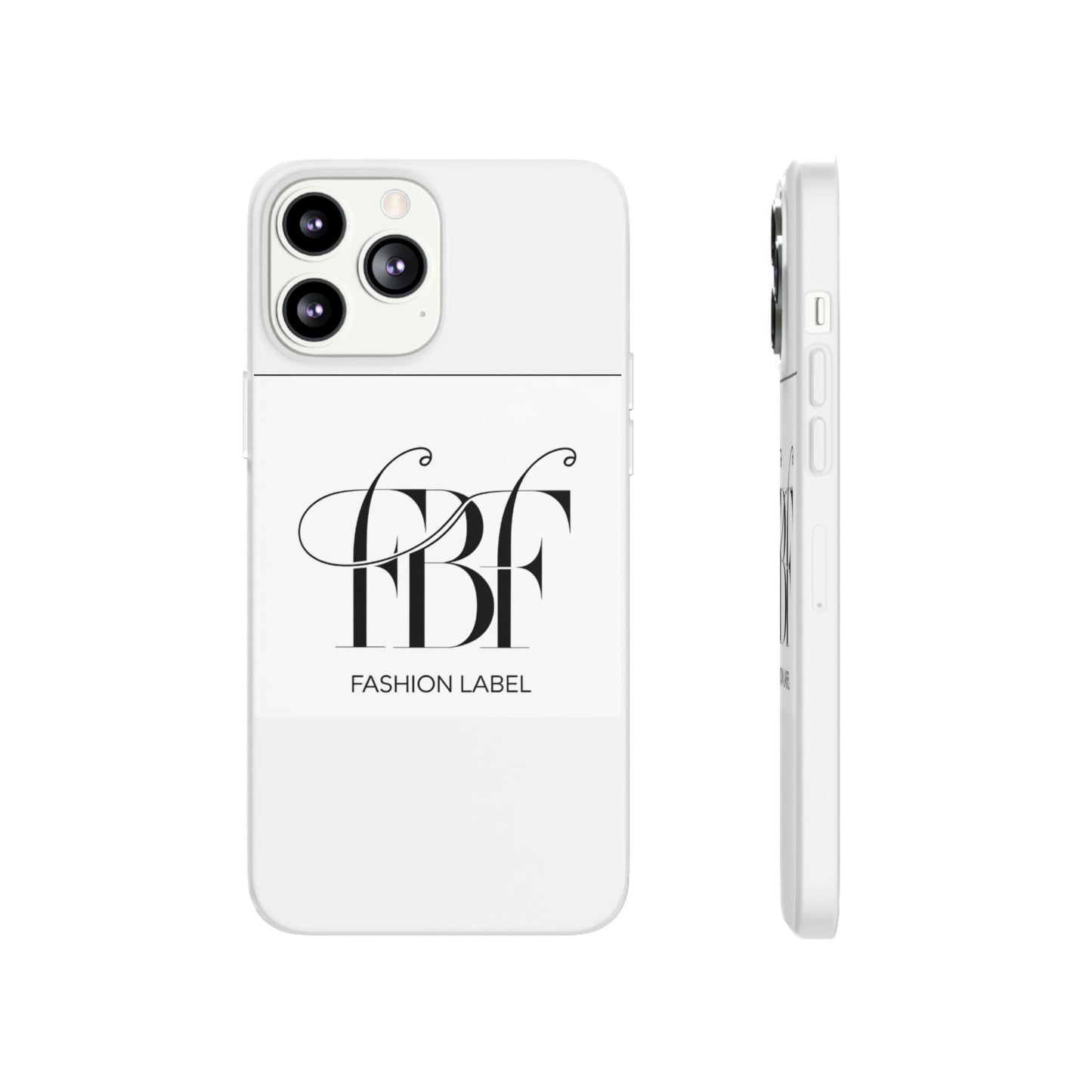 Chic Flexi Phone Case with Fashion Label Design