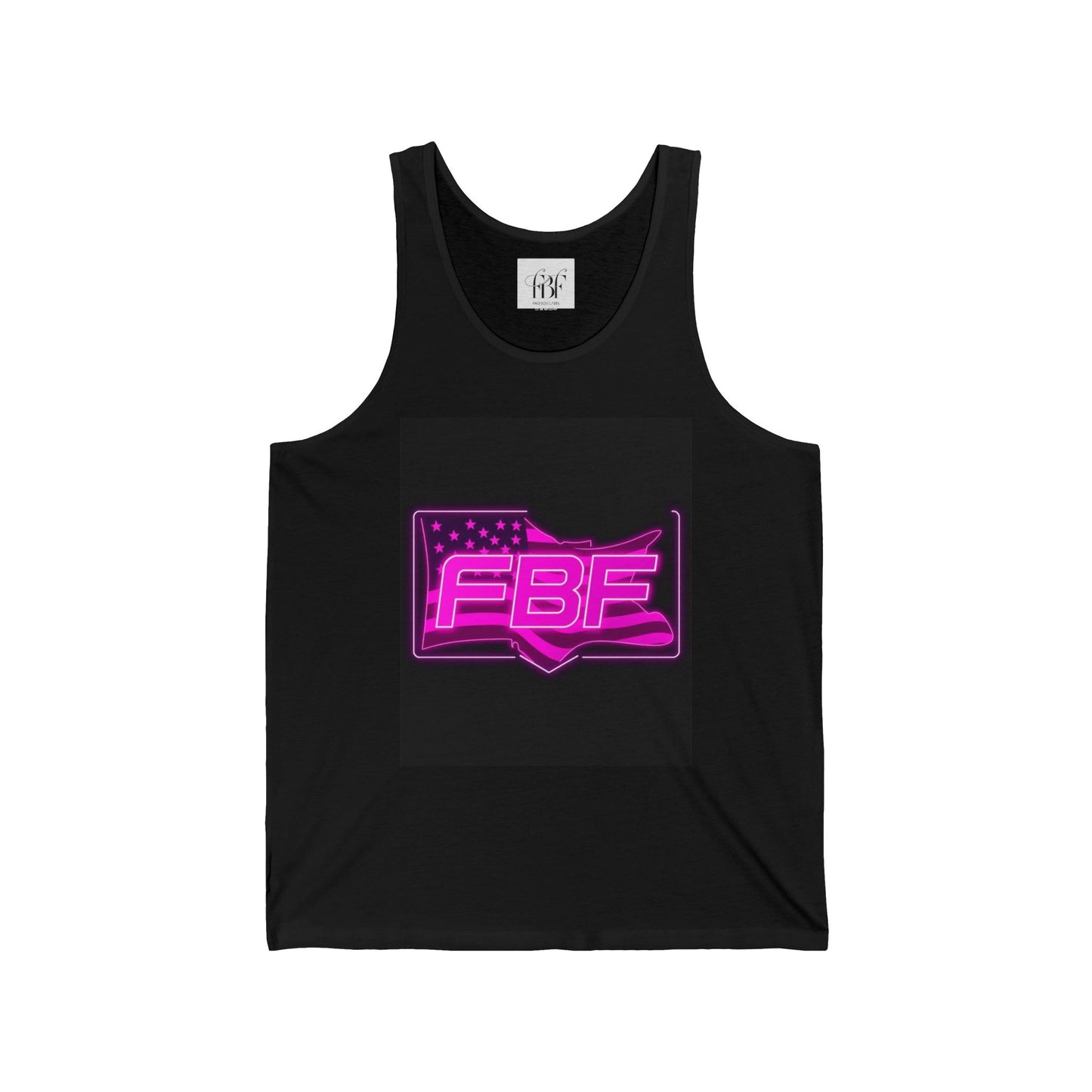 Neon Graphic Unisex Tank, Summer Fashion, Festival Wear, Gift for Her, Patriotic Apparel, Casual Style