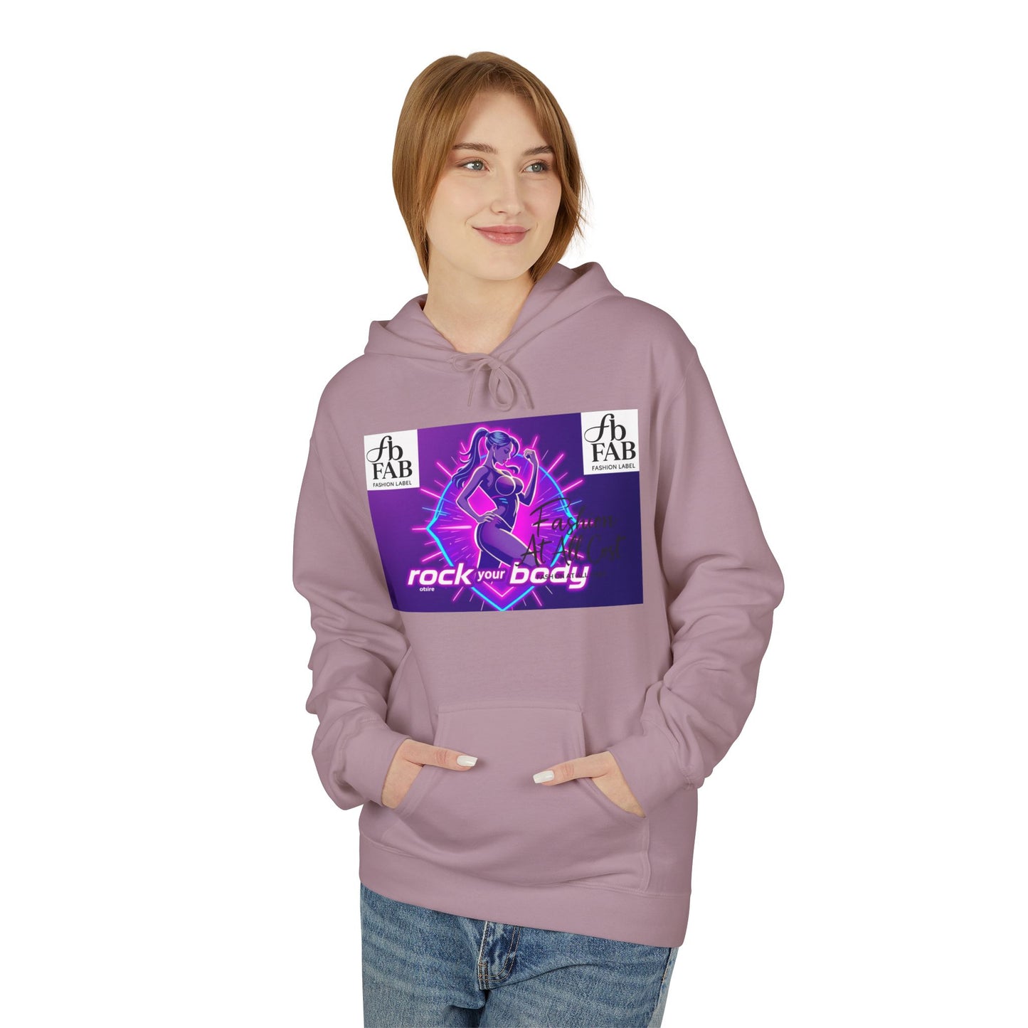 Rock Your Body Fleece Hoodie | Unisex Midweight Hoodie, Cozy Sweatshirt, Unique Gift for Fitness Lovers, Casual Wear, Music Inspired Apparel