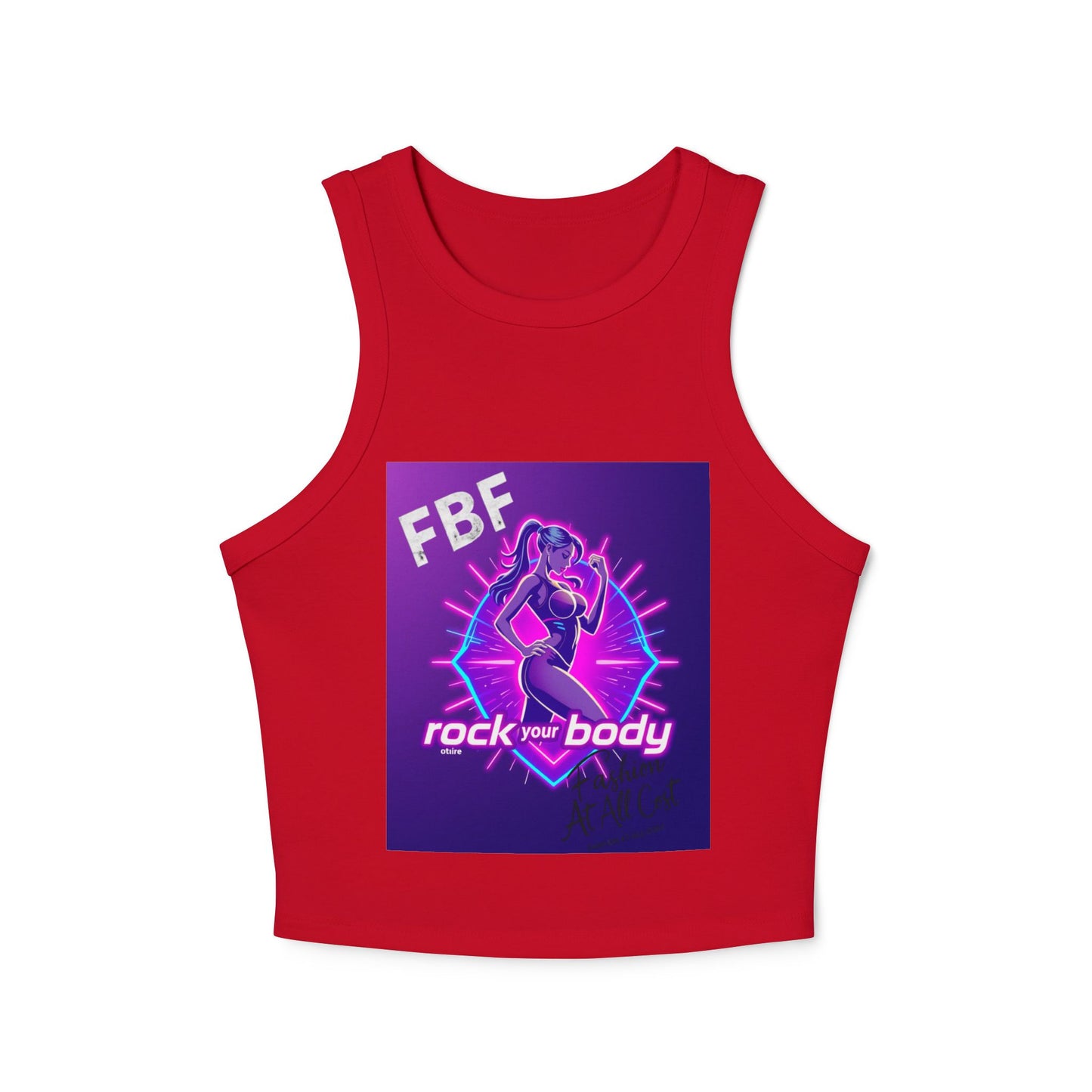 Rock Your Body Women's Racer Tank Top, Fitness Top, Workout Wear, Summer Top, Trendy Tank
