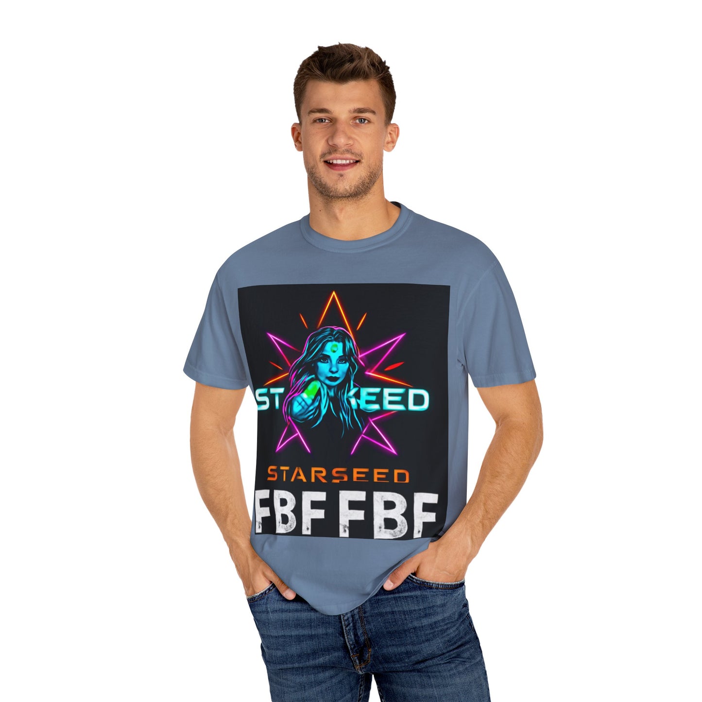 Neon Graphic T-Shirt - Starseed FBF Tee, Unisex Fashion, Cool Gift, Festival Wear, Retro Style, Casual Streetwear