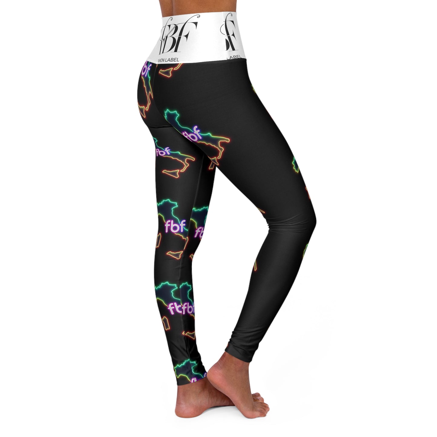 Neon High Waisted Yoga Leggings, Stylish Workout Leggings, Fitness Gear, Comfortable Activewear, Fashionable Yoga Pants, Sports Leggings