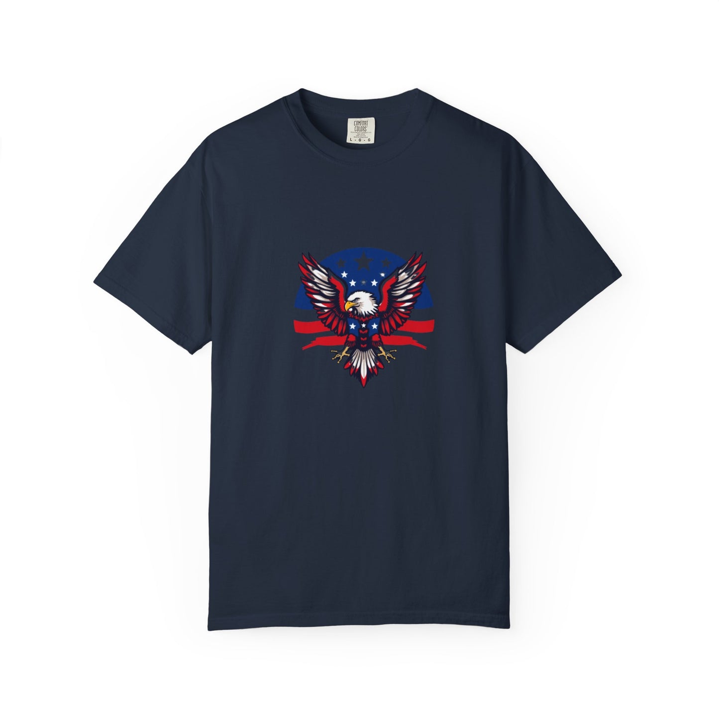 Patriotic T-Shirt with Eagle Graphic | Faith By Flag Tee, Unisex Apparel, Independence Day Shirt, Casual Wear, Gift for Veterans