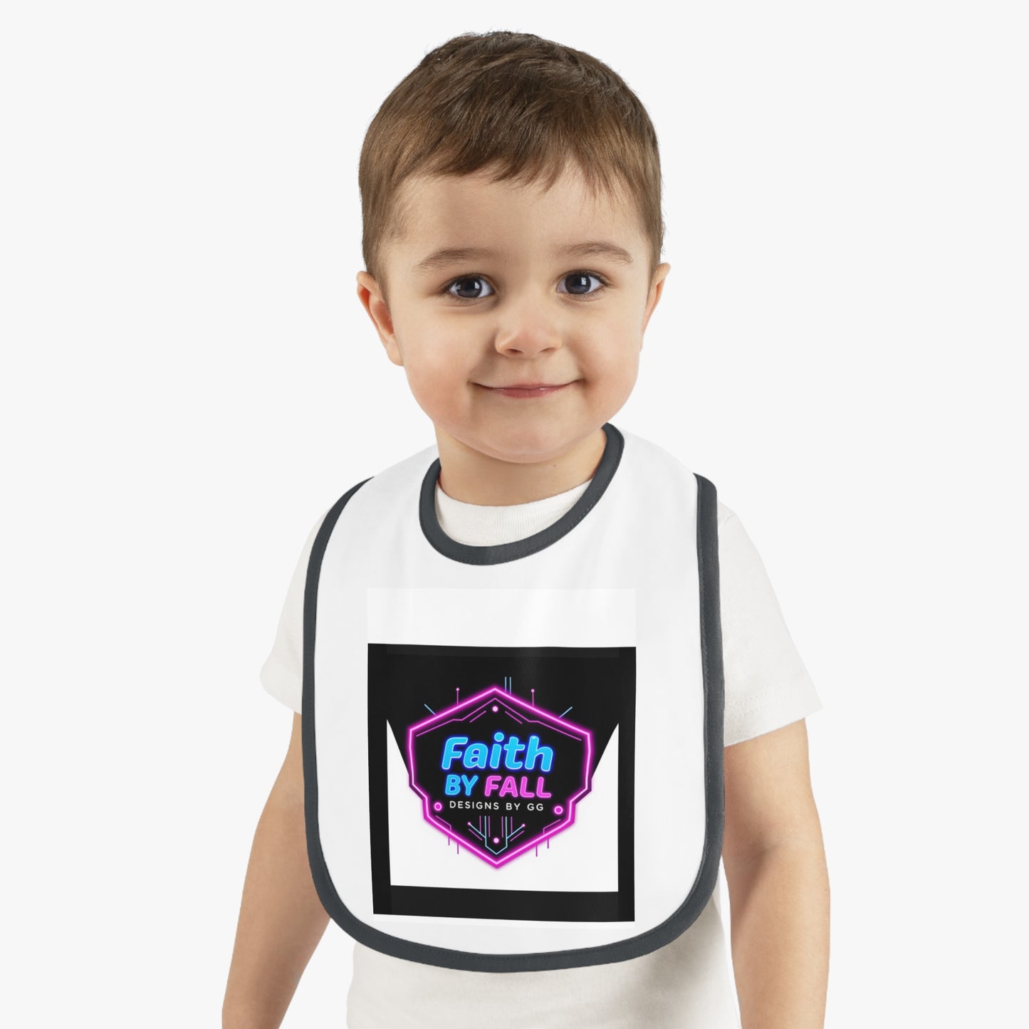 Baby Contrast Trim Jersey Bib