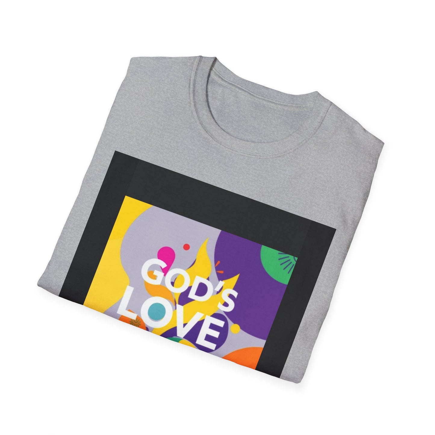 Unisex Softstyle T-Shirt with God's Love Design, Faith Shirt, Inspirational Tee, Christian Apparel, Gift for Believers, Everyday Wear