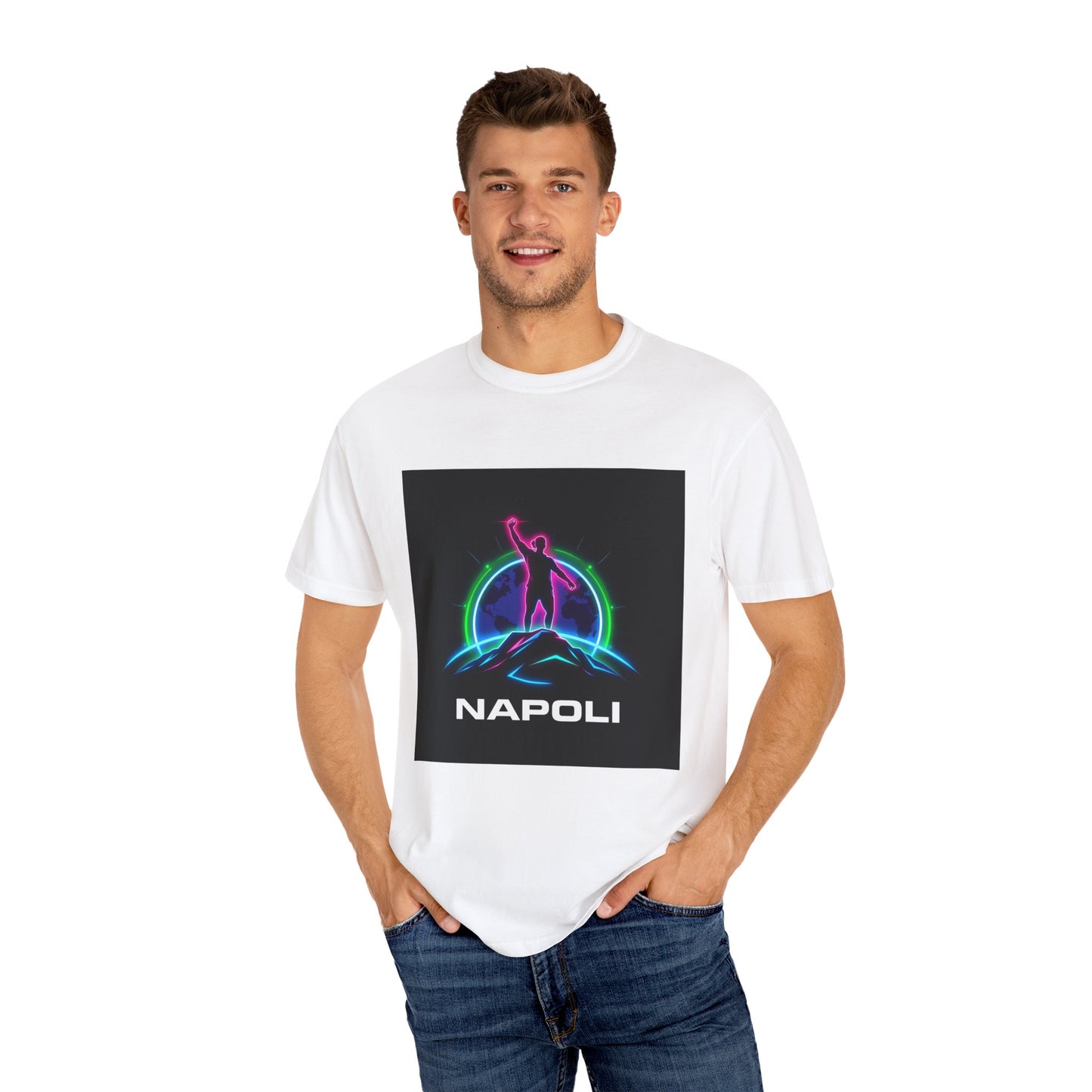 Neon Napoli T-Shirt for Adventurers, Retro Graphic Tee, Perfect for Travelers, Gifts for Him/Her, Cool Streetwear, Casual Outfit