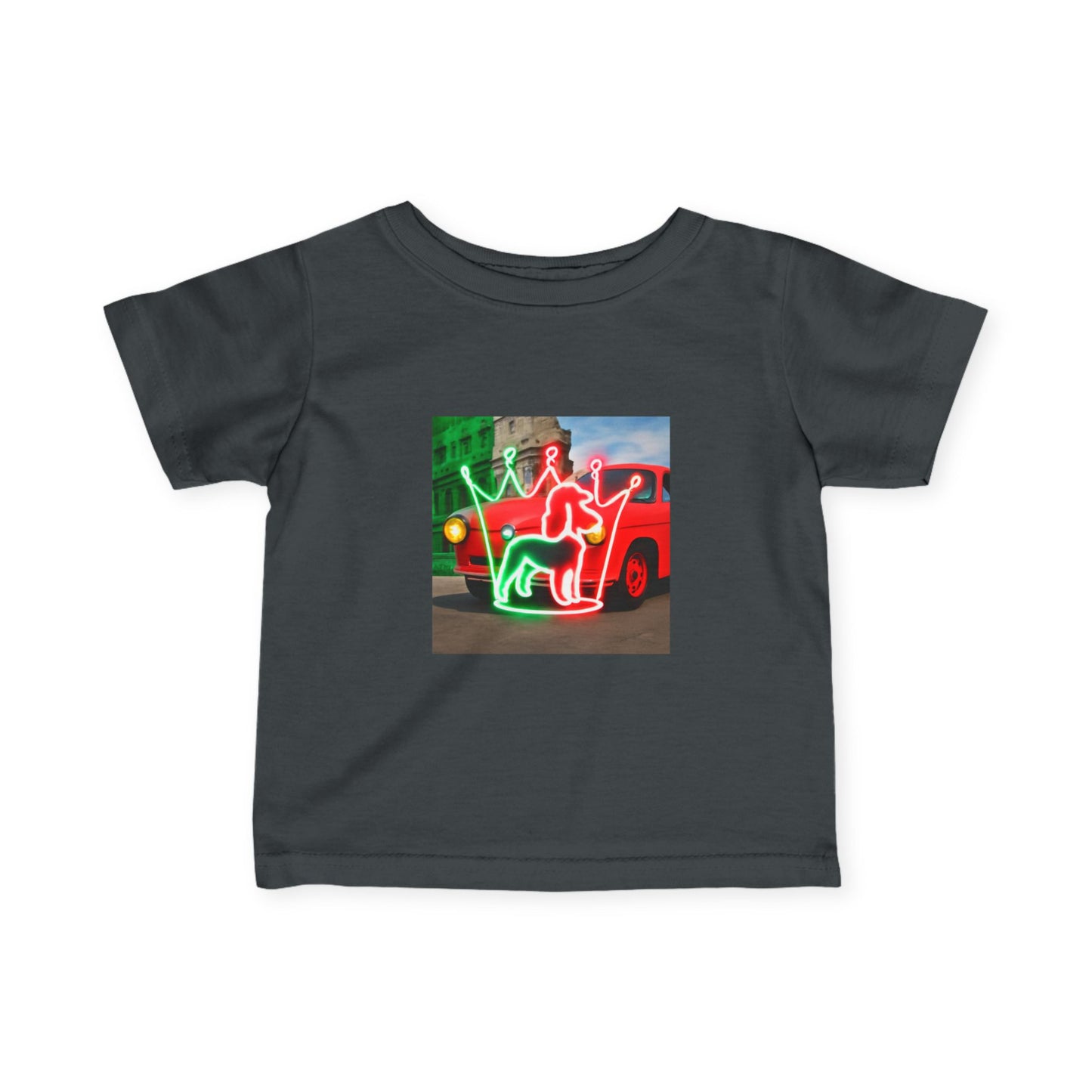 Infant Neon Light Tee, Cute Baby Shirt, Toddler Casual Wear, Holiday Outfit, Playful Gift Idea