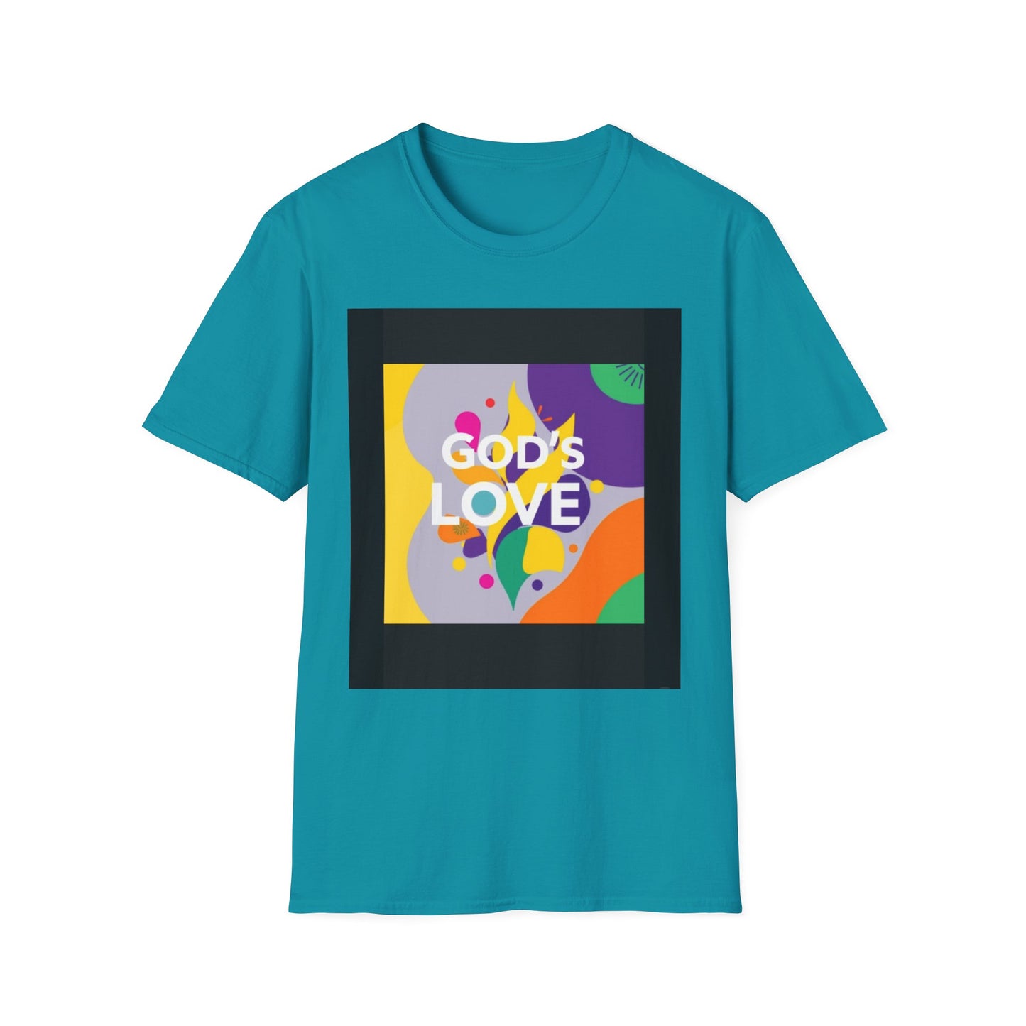 Unisex Softstyle T-Shirt with God's Love Design, Faith Shirt, Inspirational Tee, Christian Apparel, Gift for Believers, Everyday Wear