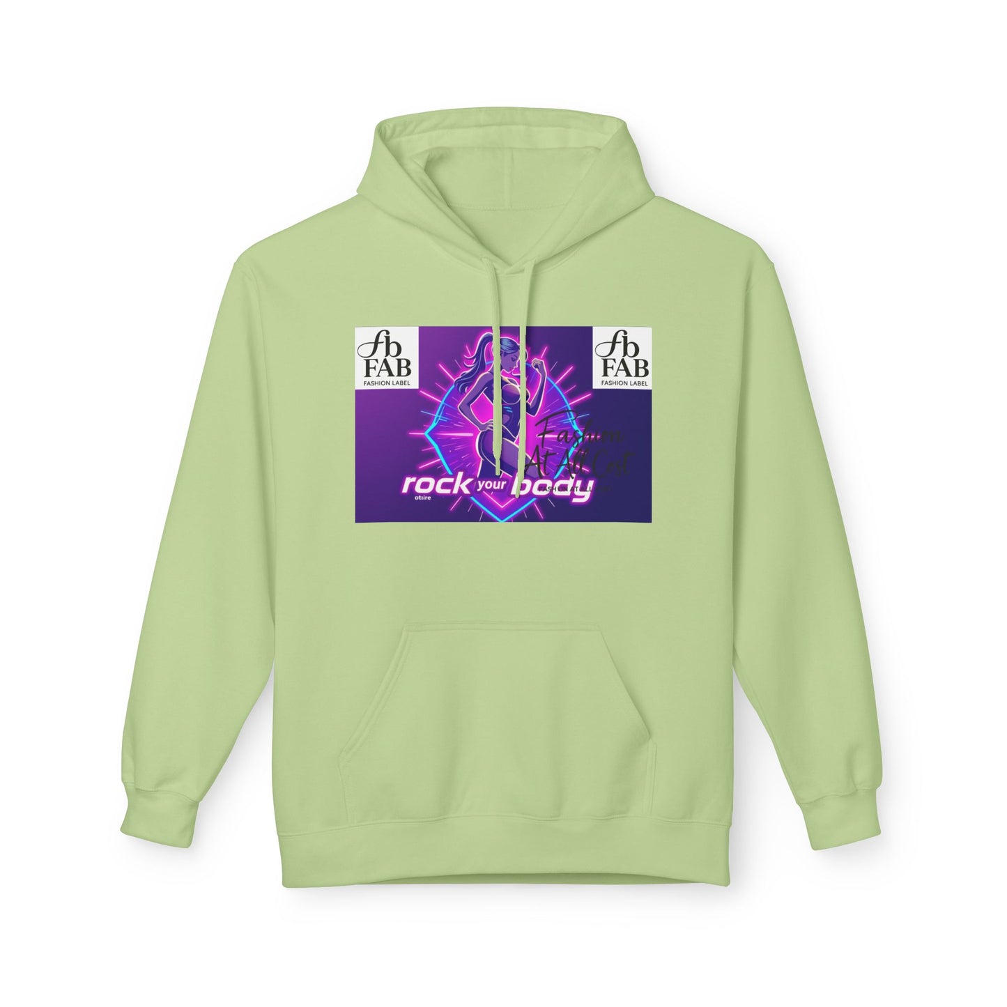 Rock Your Body Fleece Hoodie | Unisex Midweight Hoodie, Cozy Sweatshirt, Unique Gift for Fitness Lovers, Casual Wear, Music Inspired Apparel