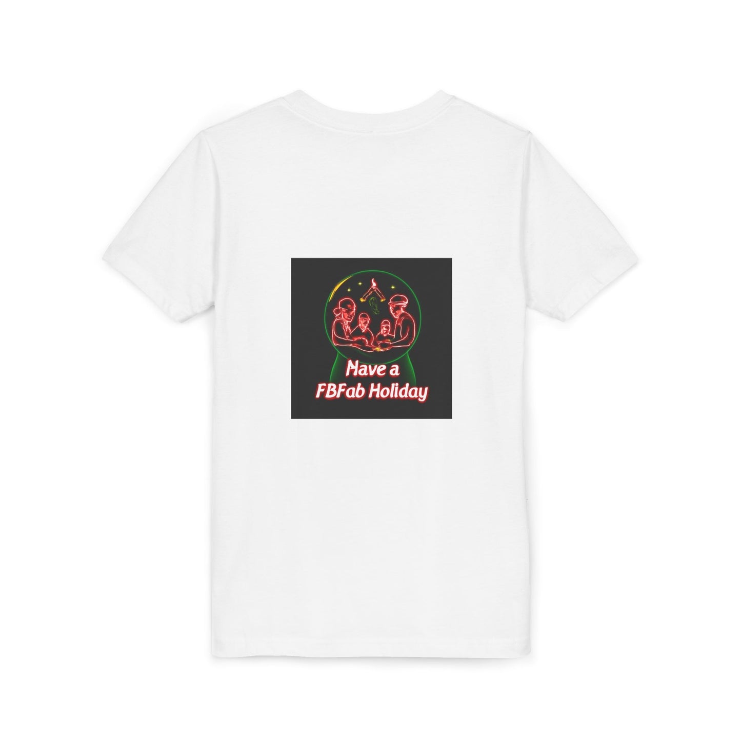 Youth Christmas Short Sleeve Tee, Holiday Tee, Xmas Gift for Kids, Fun Tee for Celebrations, Winter Festive Shirt