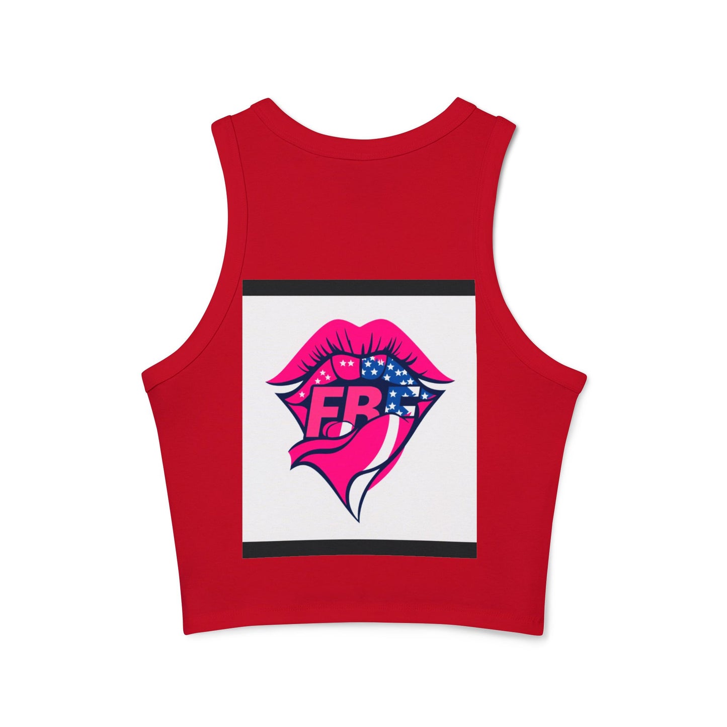 Patriotic Graphic Racerback Tank Top - Women's Summer Style, Independence Day Fashion, Concert Wear, Casual Chill