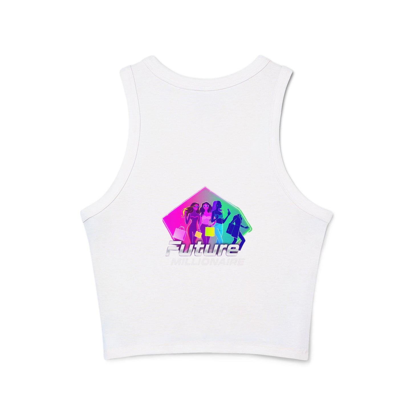 Trendy Women’s Racer Tank Top - Fashionista & Future Design, Stylish Summer Wear, Casual Fit, Festival Outfit, Gift for Her