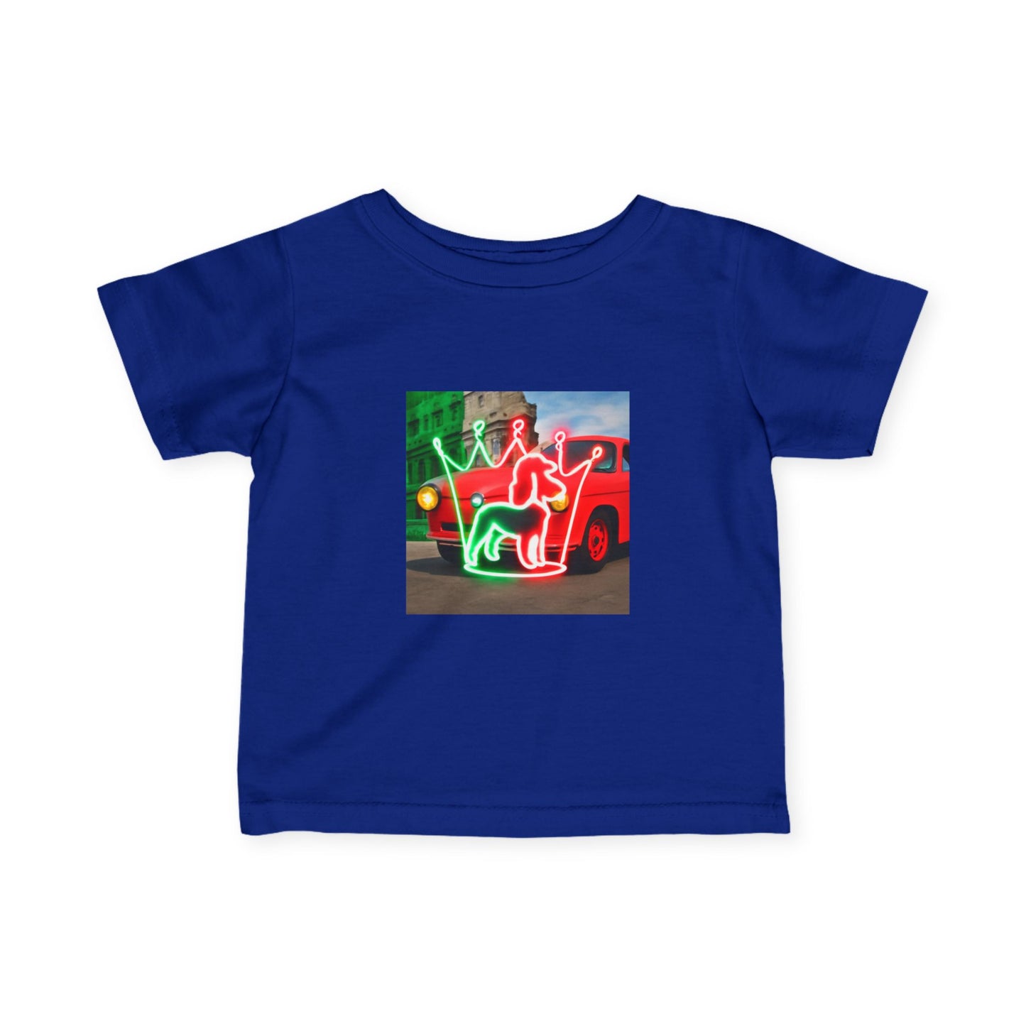 Infant Neon Light Tee, Cute Baby Shirt, Toddler Casual Wear, Holiday Outfit, Playful Gift Idea