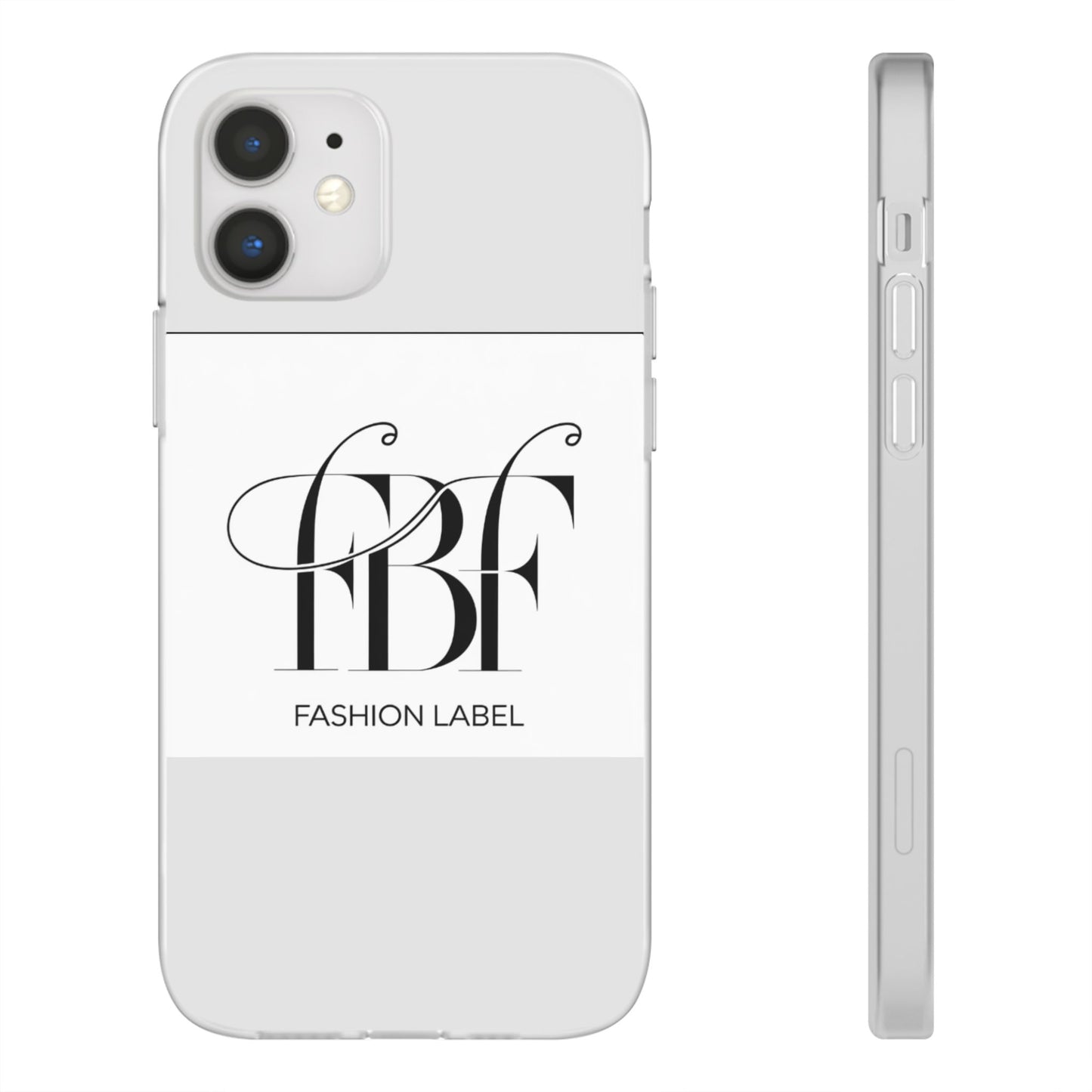 Chic Flexi Phone Case with Fashion Label Design