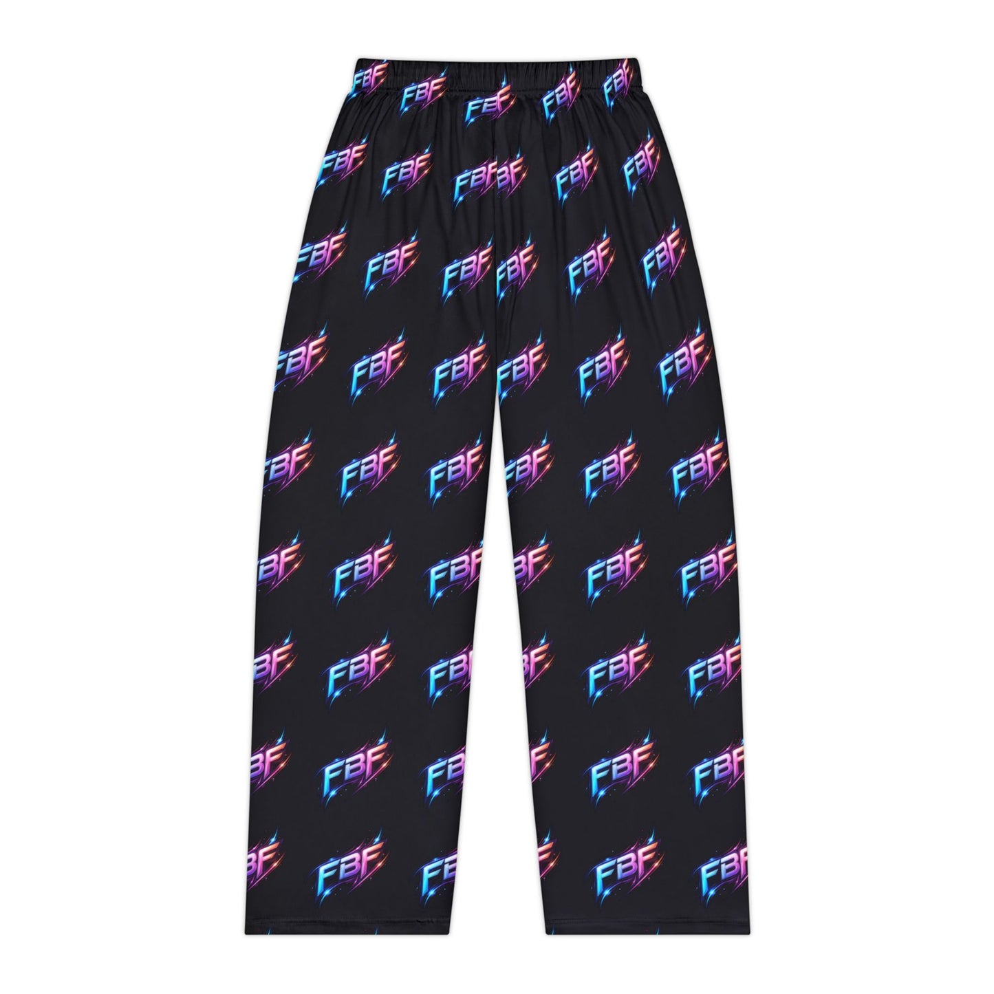 Neon Retro 'FEF' All-Over Print Women's Pajama Pants