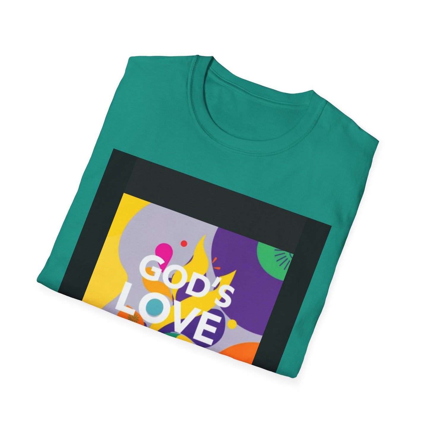 Unisex Softstyle T-Shirt with God's Love Design, Faith Shirt, Inspirational Tee, Christian Apparel, Gift for Believers, Everyday Wear