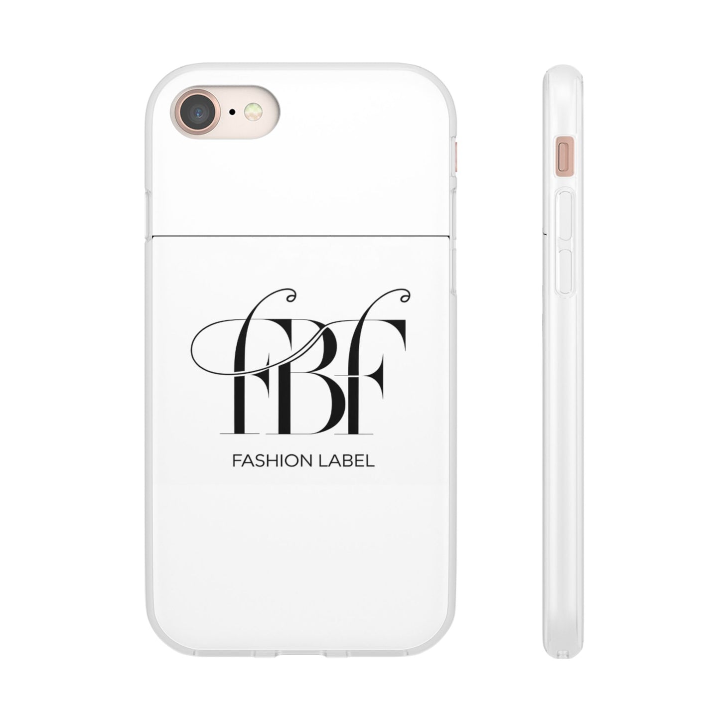 Chic Flexi Phone Case with Fashion Label Design