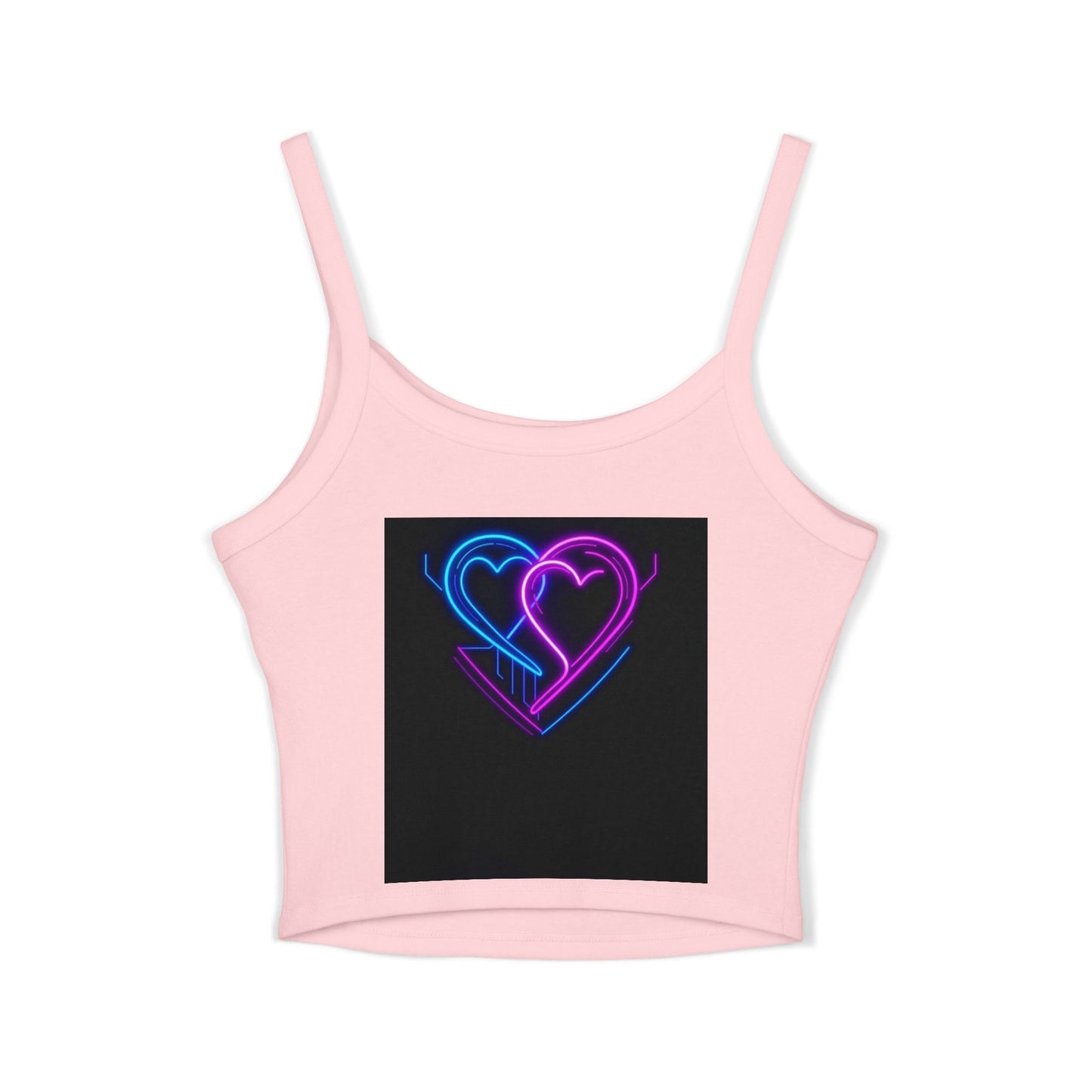 Neon Vibes Spaghetti Strap Tank Top, Stylish Crop Top, Summer Wear, Festival Fashion, Music Concert Top, Gifts for Her