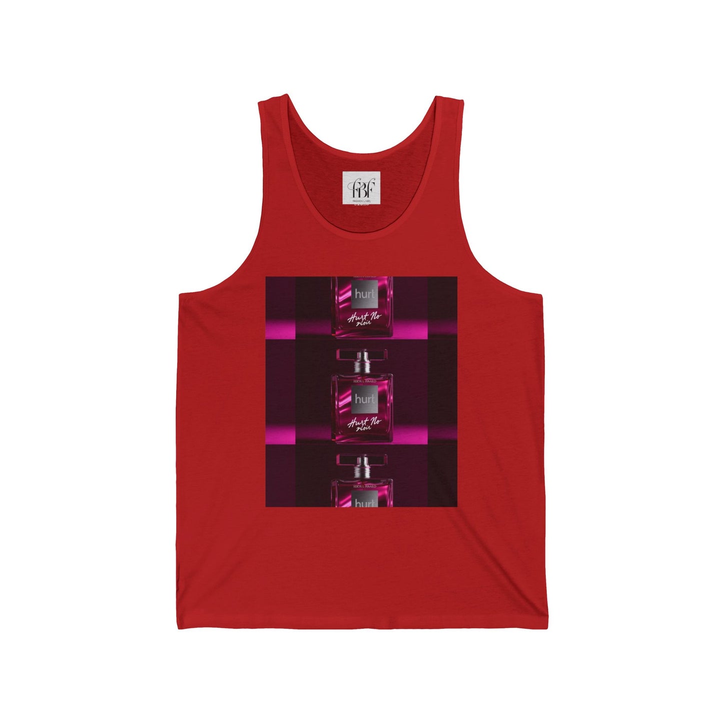 Unisex Jersey Tank - Stylish Pink Fragrance Graphic Tee