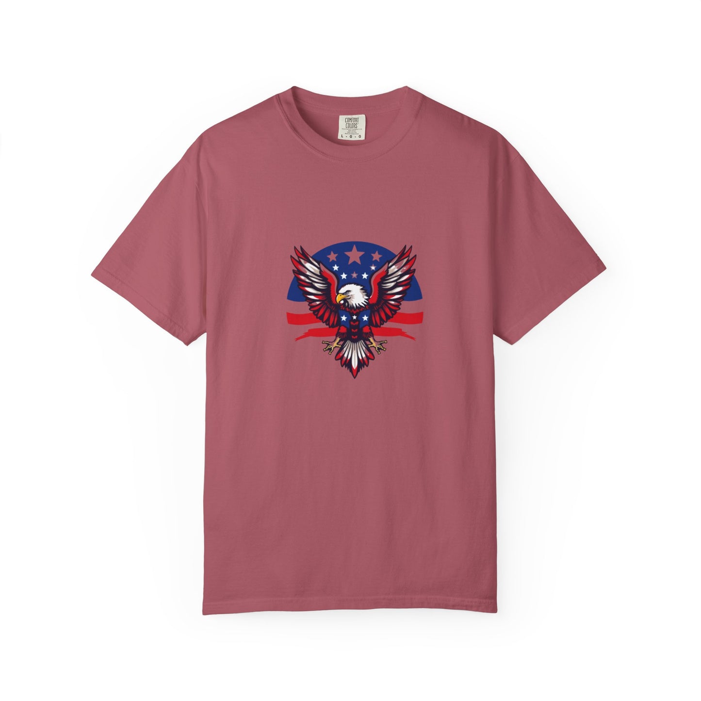 Patriotic T-Shirt with Eagle Graphic | Faith By Flag Tee, Unisex Apparel, Independence Day Shirt, Casual Wear, Gift for Veterans