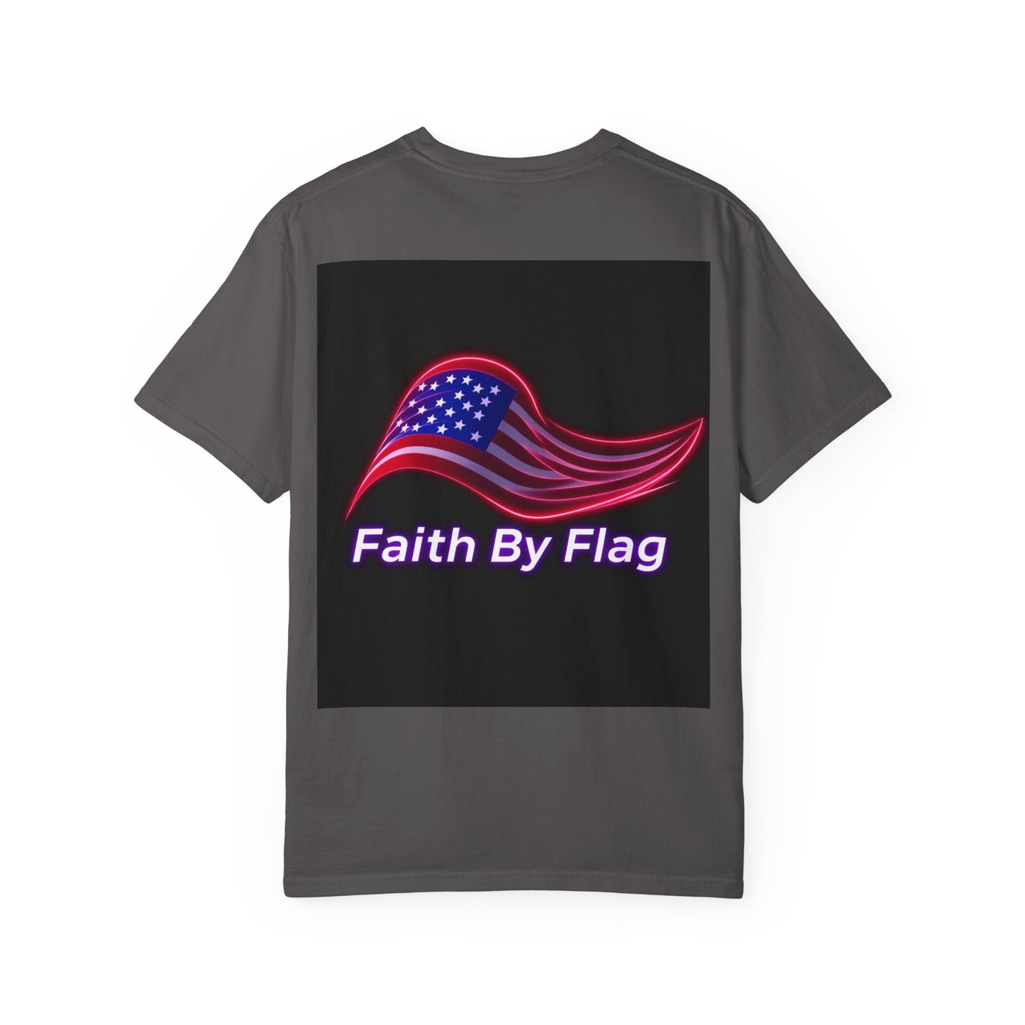 Patriotic T-Shirt with Eagle Graphic | Faith By Flag Tee, Unisex Apparel, Independence Day Shirt, Casual Wear, Gift for Veterans