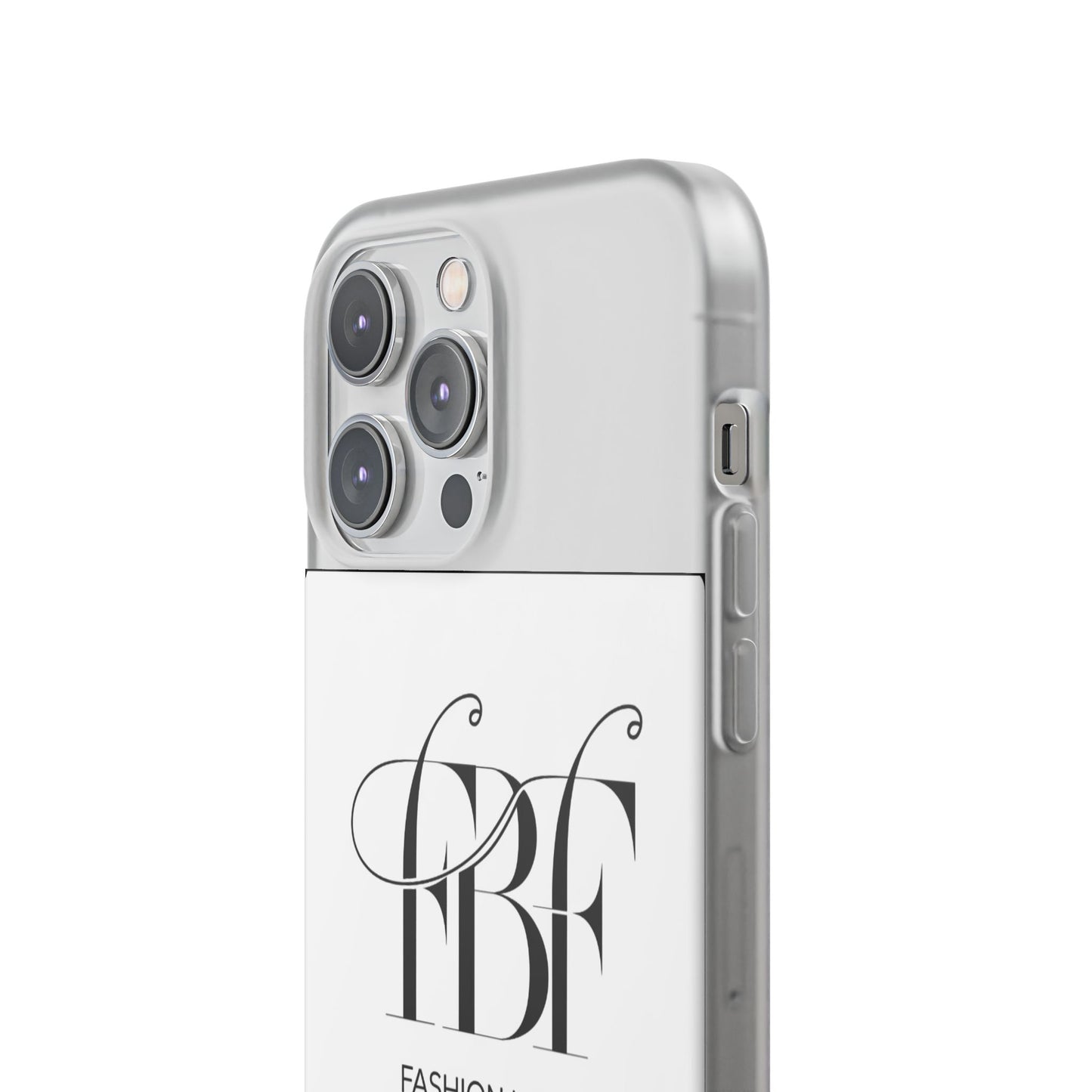 Chic Flexi Phone Case with Fashion Label Design