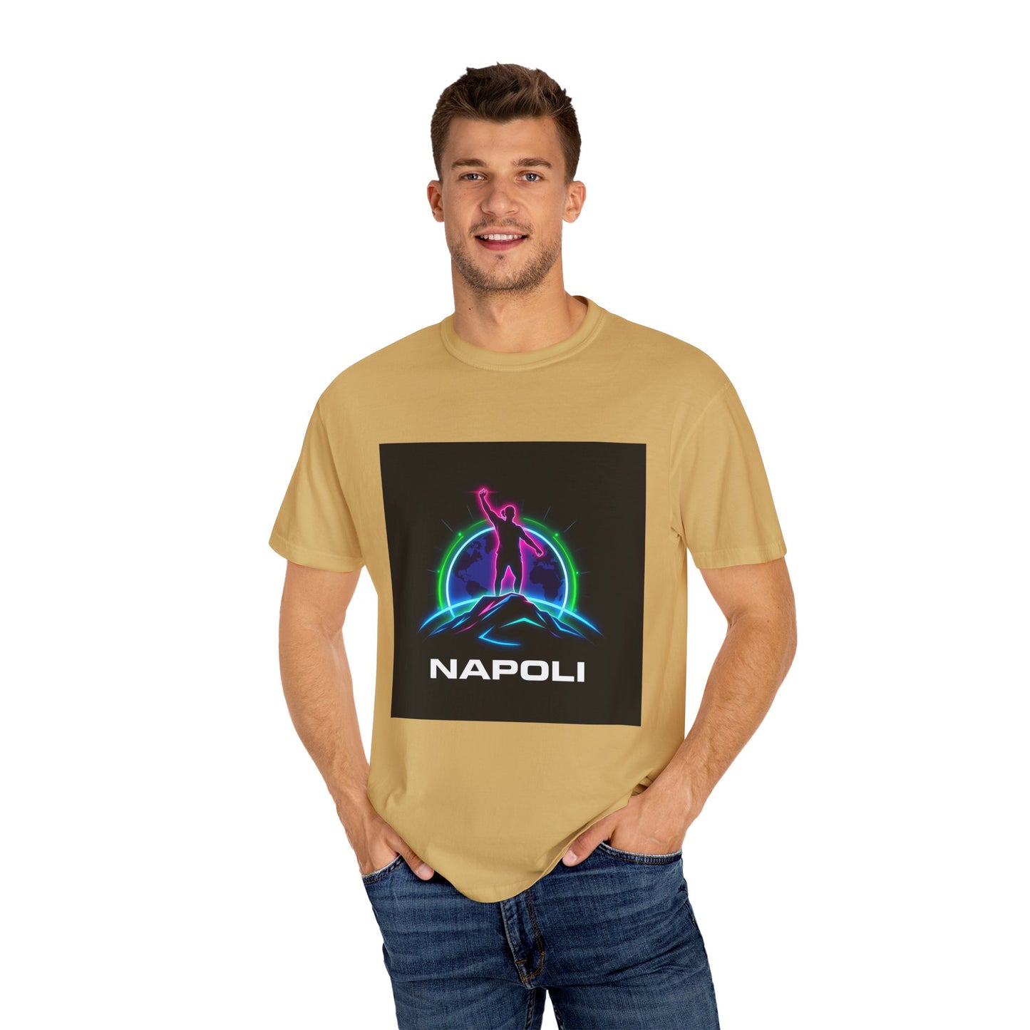 Neon Napoli T-Shirt for Adventurers, Retro Graphic Tee, Perfect for Travelers, Gifts for Him/Her, Cool Streetwear, Casual Outfit