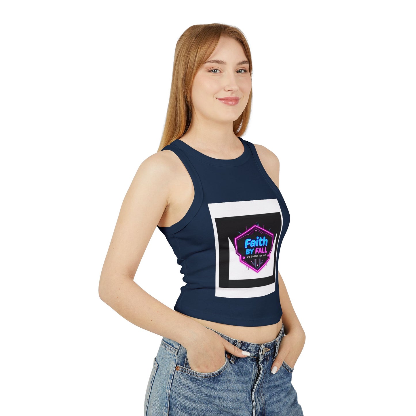 Faith by Fall Women's Crop Tank, Stylish Summer Top, Festival Wear, Workout Gear, Fashionable Gift for Her