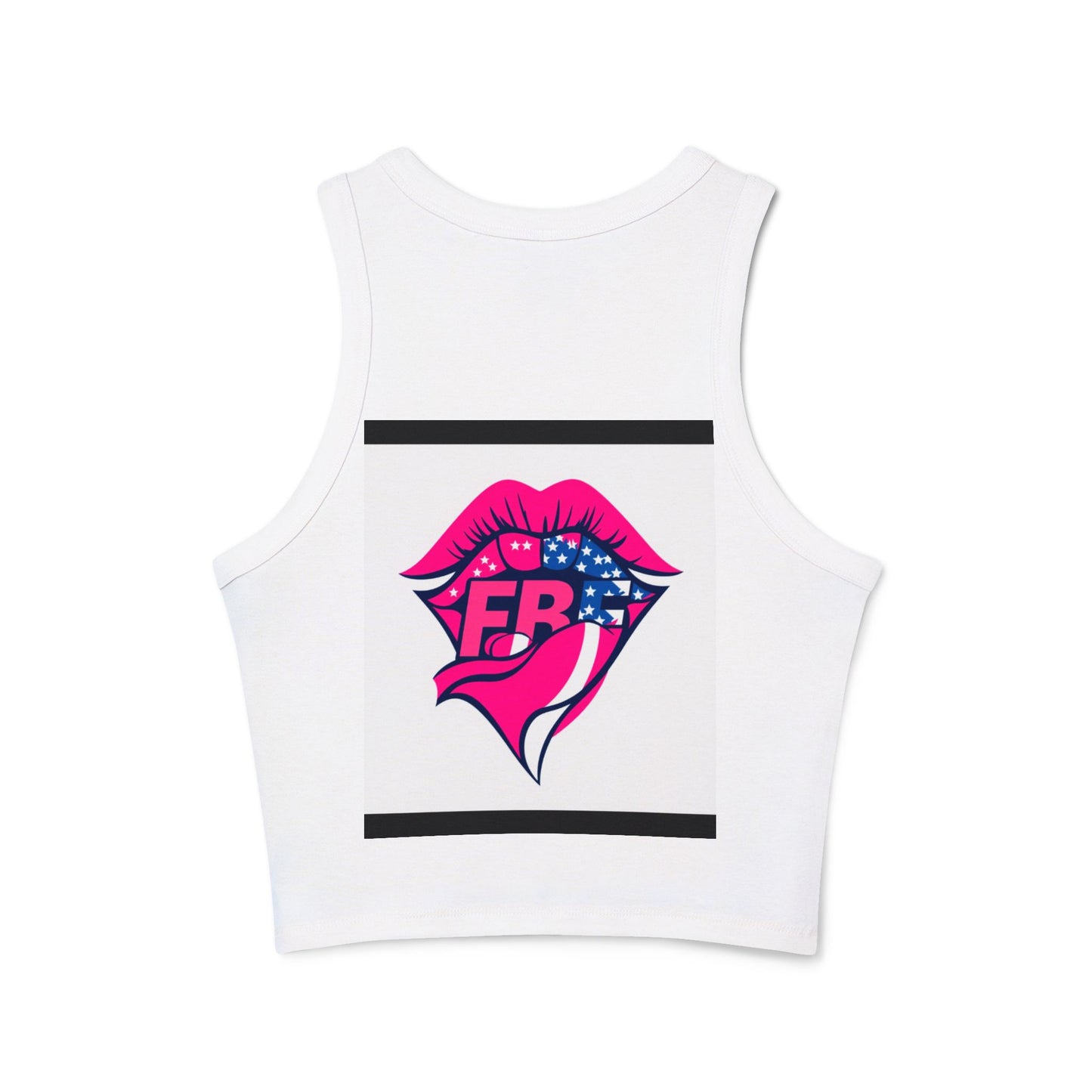 Patriotic Graphic Racerback Tank Top - Women's Summer Style, Independence Day Fashion, Concert Wear, Casual Chill