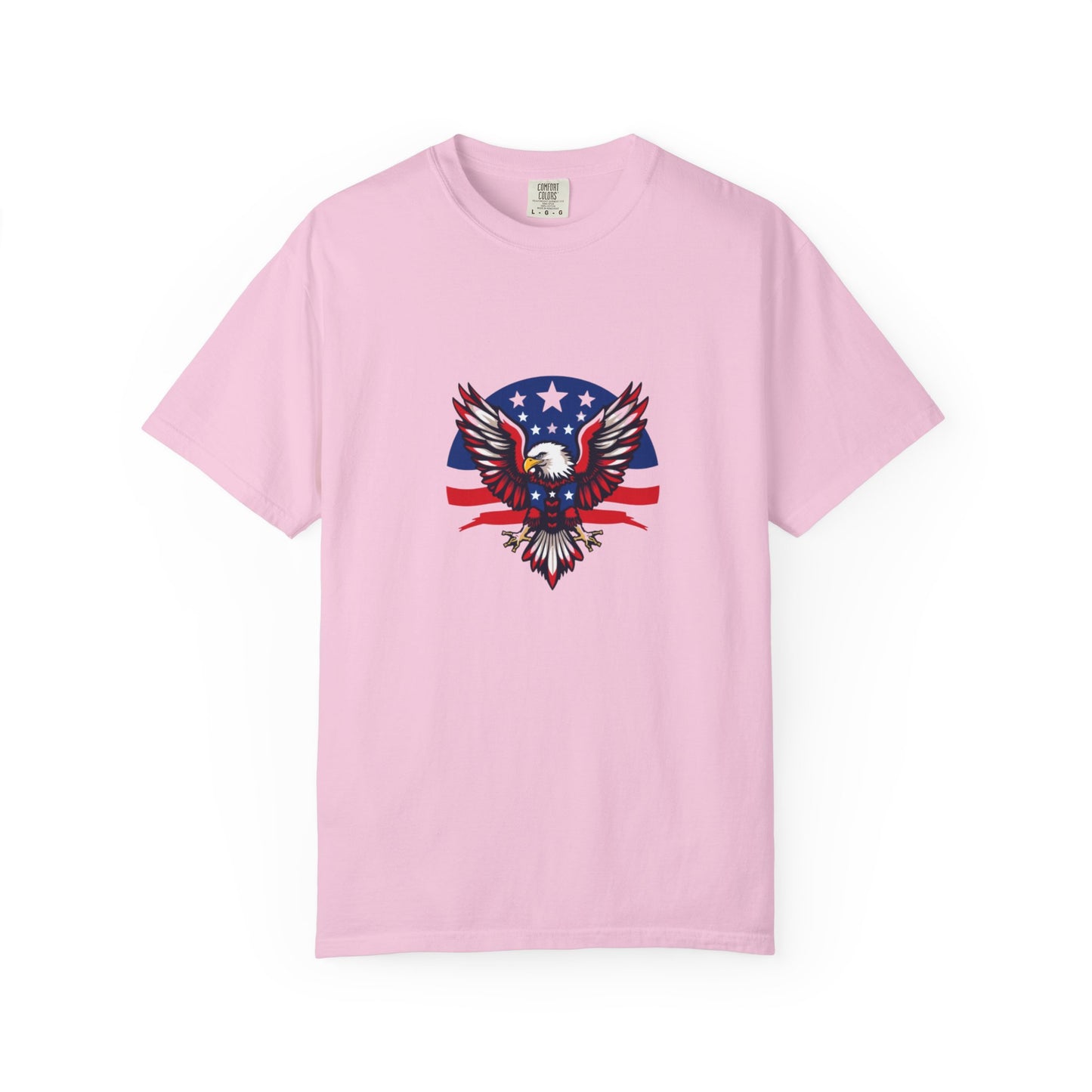 Patriotic T-Shirt with Eagle Graphic | Faith By Flag Tee, Unisex Apparel, Independence Day Shirt, Casual Wear, Gift for Veterans