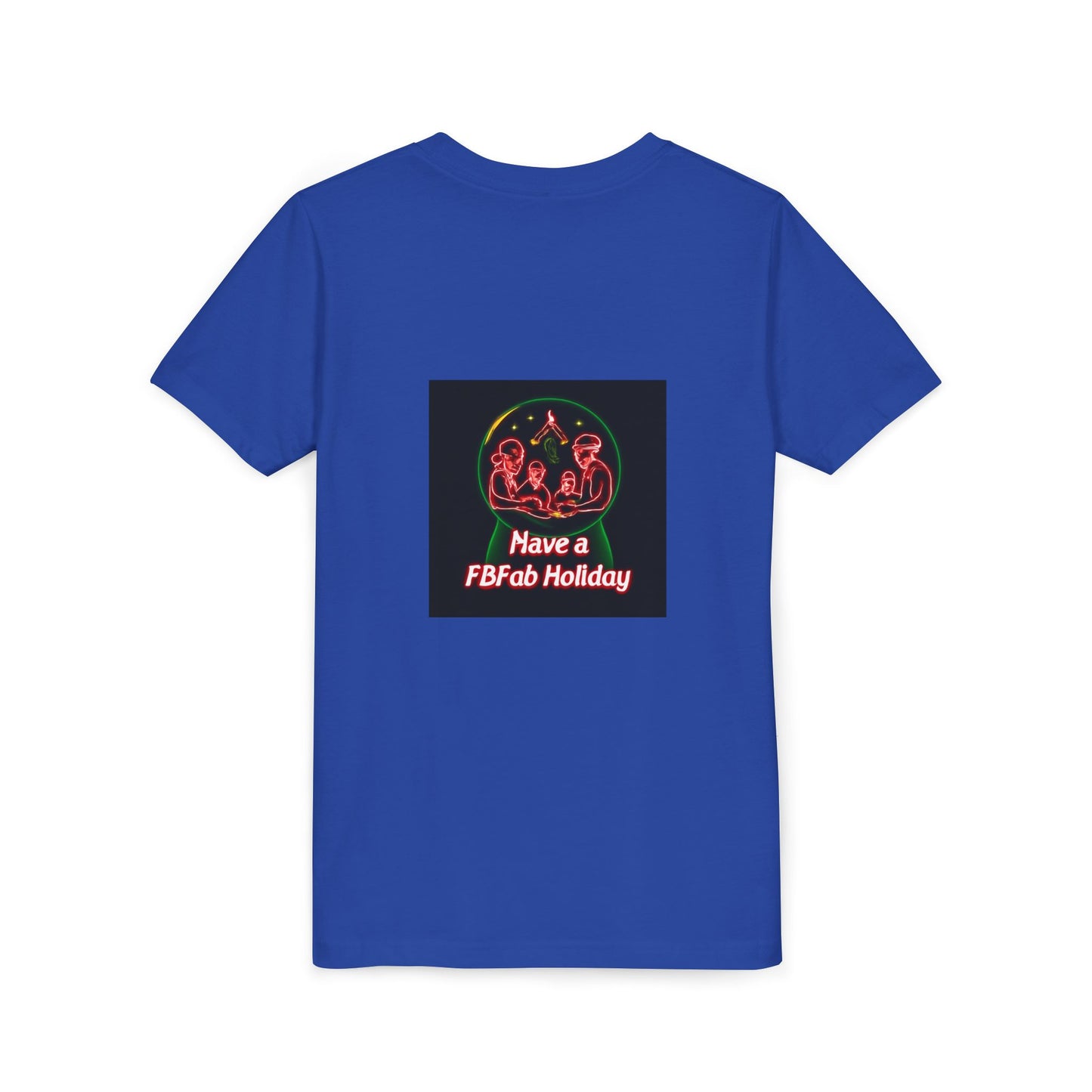 Youth Christmas Short Sleeve Tee, Holiday Tee, Xmas Gift for Kids, Fun Tee for Celebrations, Winter Festive Shirt