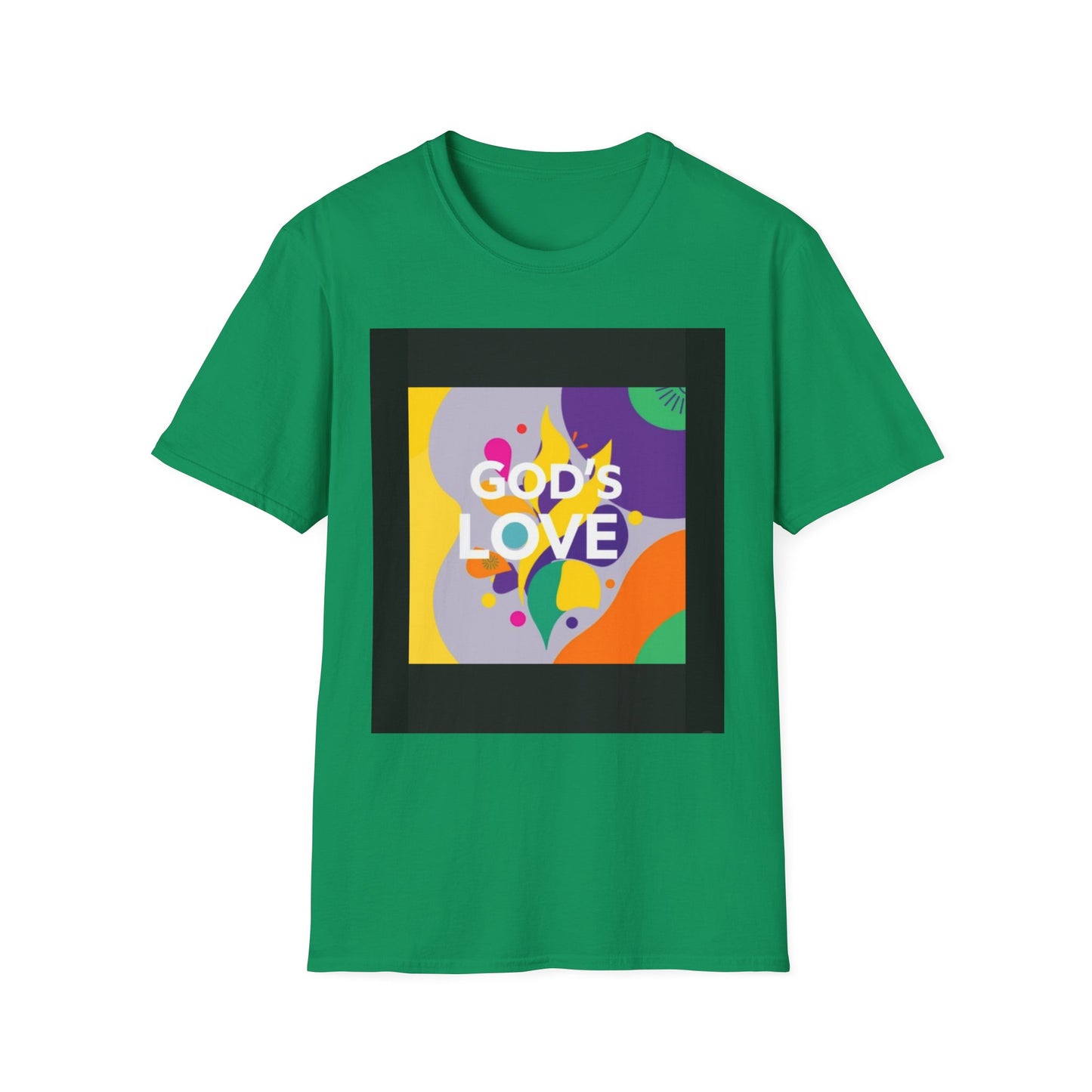 Unisex Softstyle T-Shirt with God's Love Design, Faith Shirt, Inspirational Tee, Christian Apparel, Gift for Believers, Everyday Wear