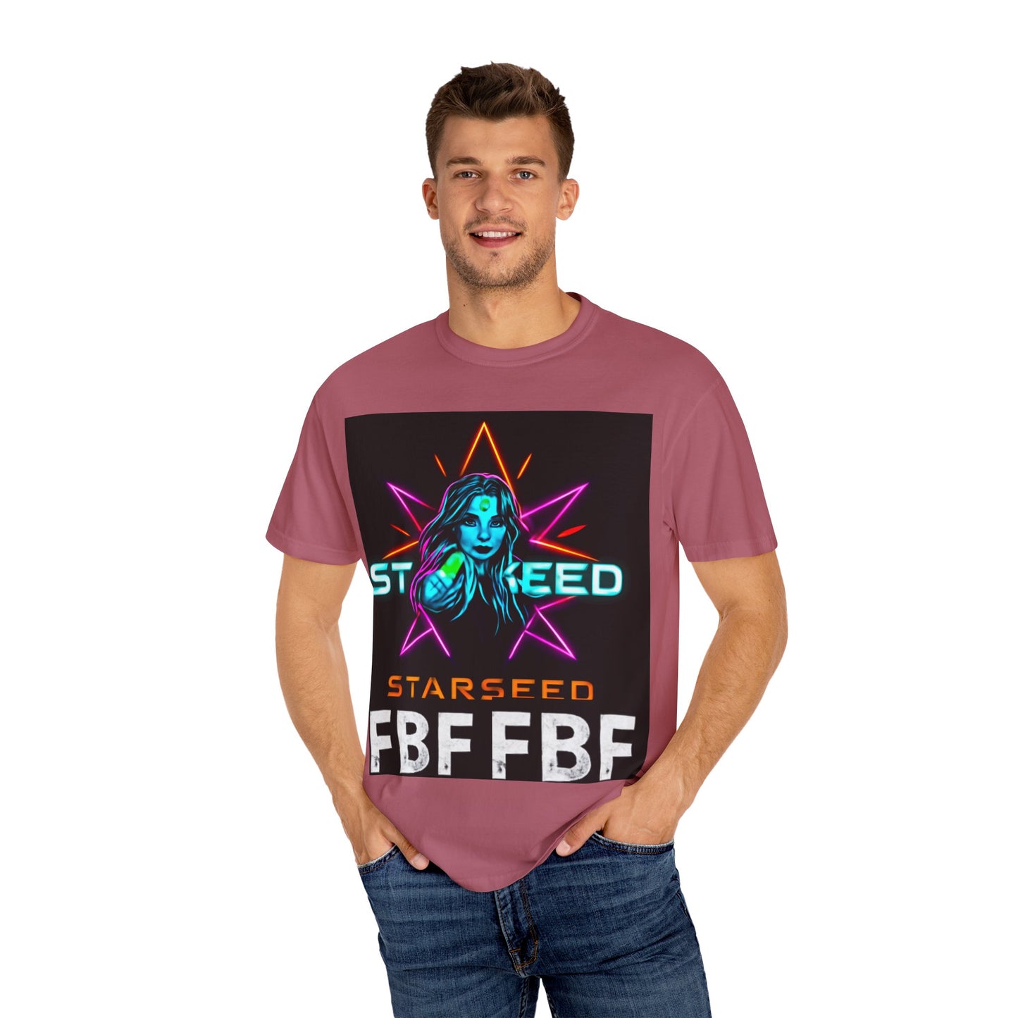 Neon Graphic T-Shirt - Starseed FBF Tee, Unisex Fashion, Cool Gift, Festival Wear, Retro Style, Casual Streetwear