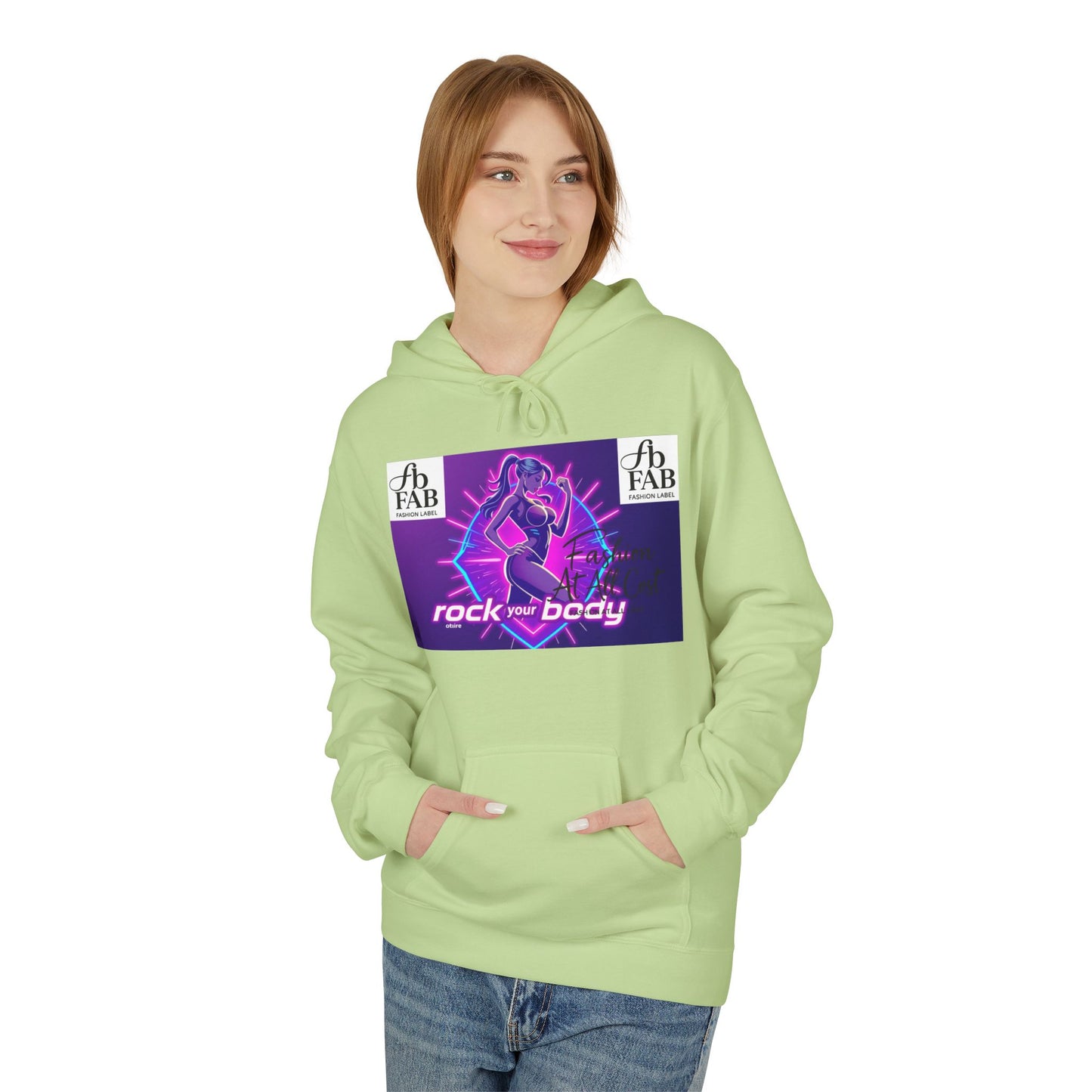 Rock Your Body Fleece Hoodie | Unisex Midweight Hoodie, Cozy Sweatshirt, Unique Gift for Fitness Lovers, Casual Wear, Music Inspired Apparel