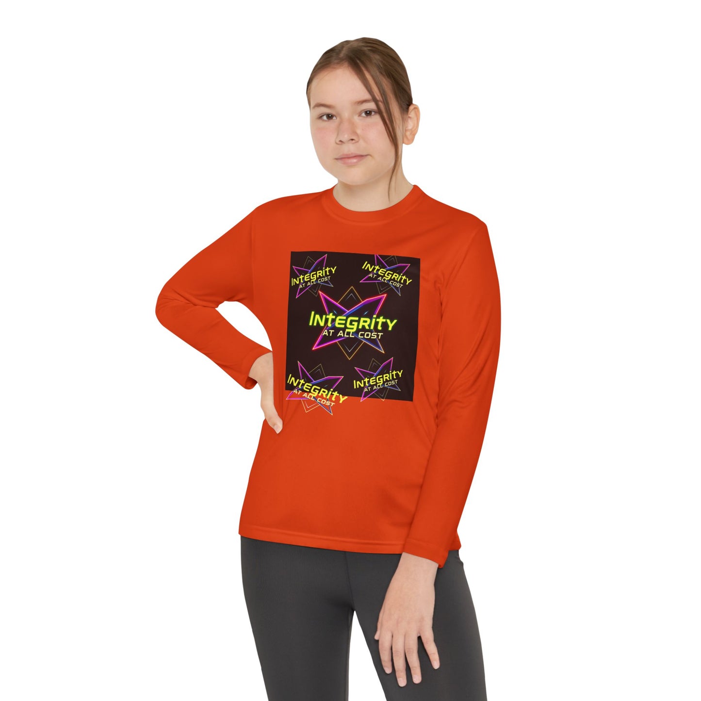 Integrity Youth Long Sleeve Tee, Cool Graphic Shirt, Motivational Apparel, Perfect for Sports, Birthday Gift