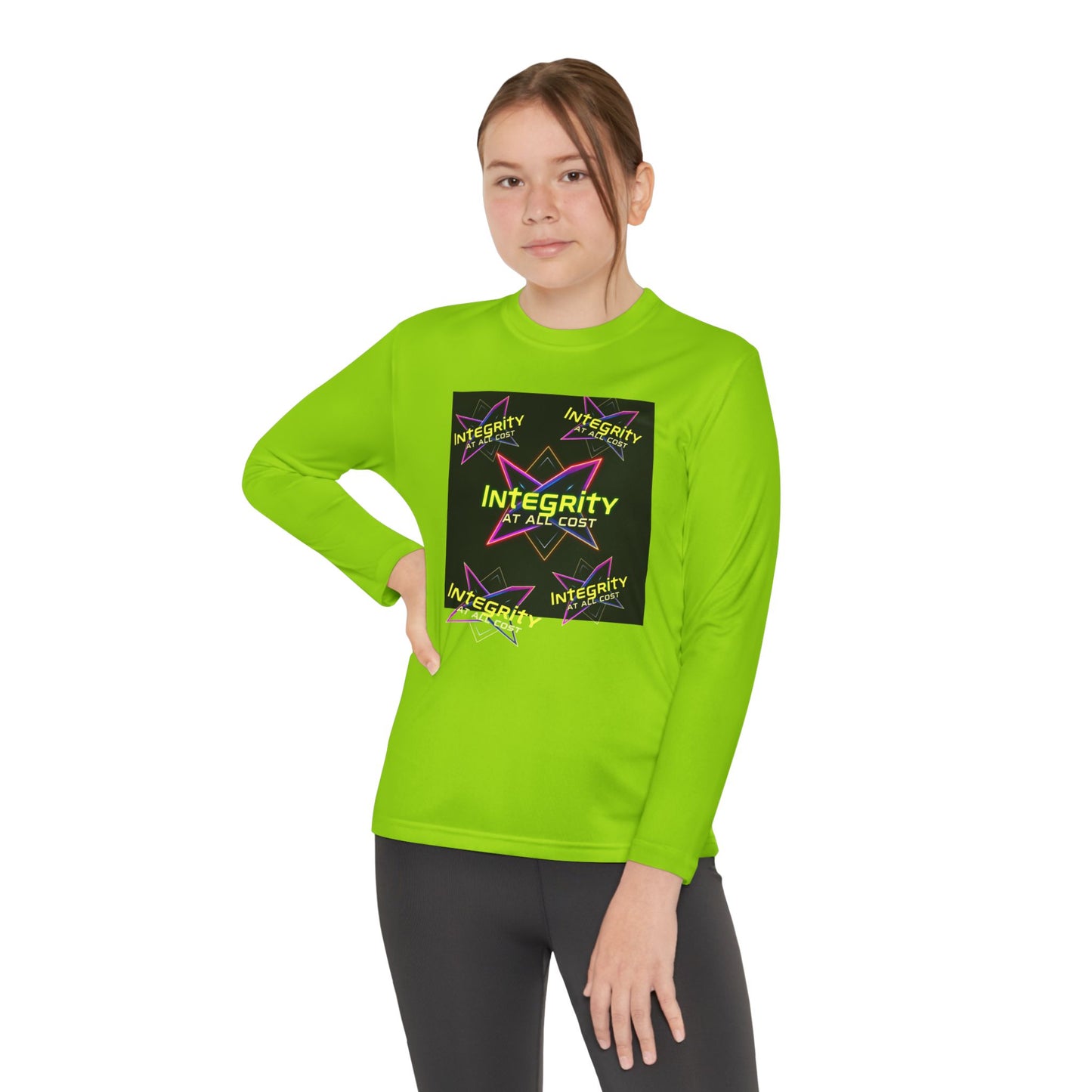 Integrity Youth Long Sleeve Tee, Cool Graphic Shirt, Motivational Apparel, Perfect for Sports, Birthday Gift
