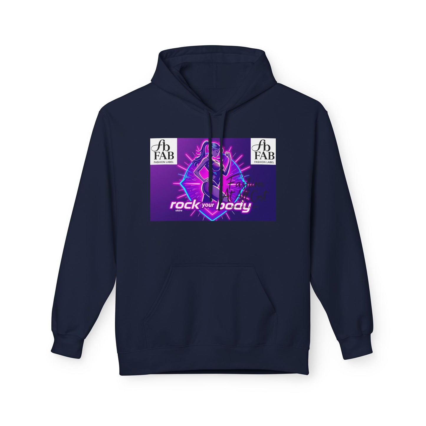 Rock Your Body Fleece Hoodie | Unisex Midweight Hoodie, Cozy Sweatshirt, Unique Gift for Fitness Lovers, Casual Wear, Music Inspired Apparel