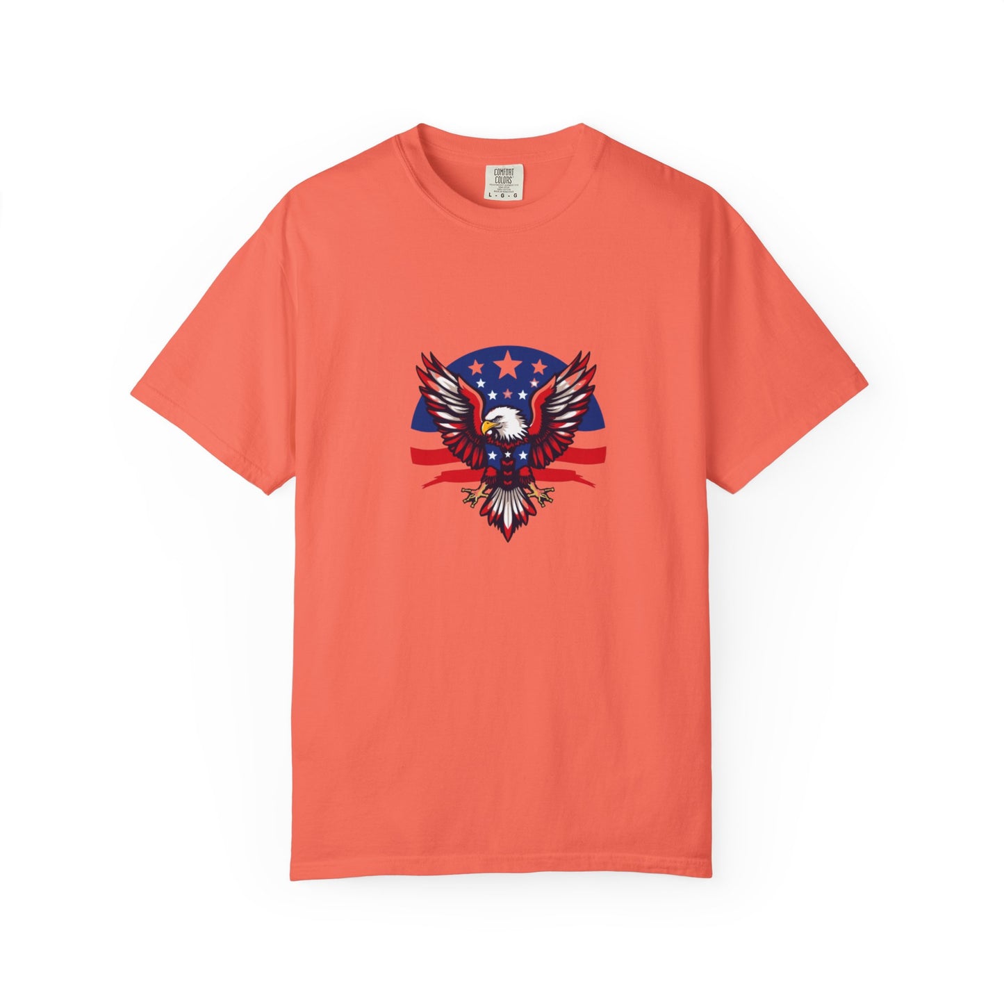 Patriotic T-Shirt with Eagle Graphic | Faith By Flag Tee, Unisex Apparel, Independence Day Shirt, Casual Wear, Gift for Veterans
