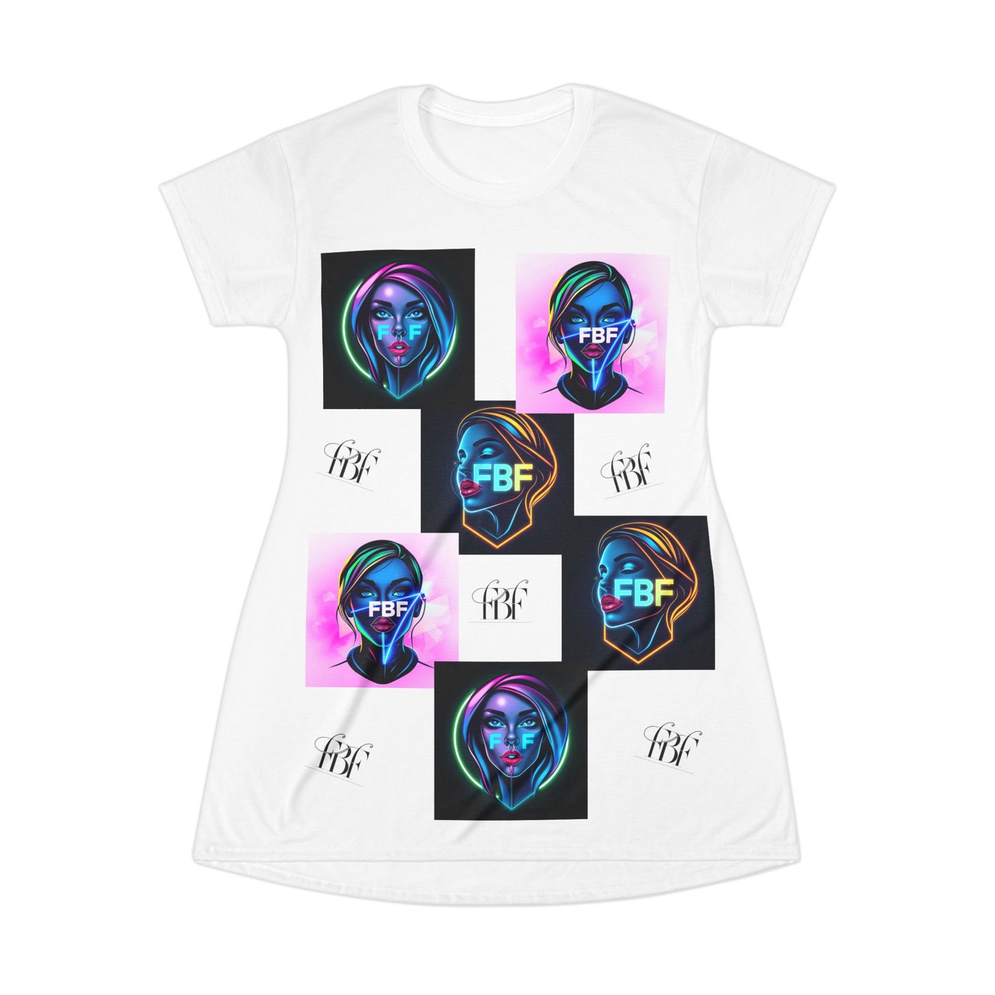 Stylish Graphic T-Shirt Dress, Trendy Casual Wear, Summer Dress, Everyday Comfort, Unique Fashion Gift