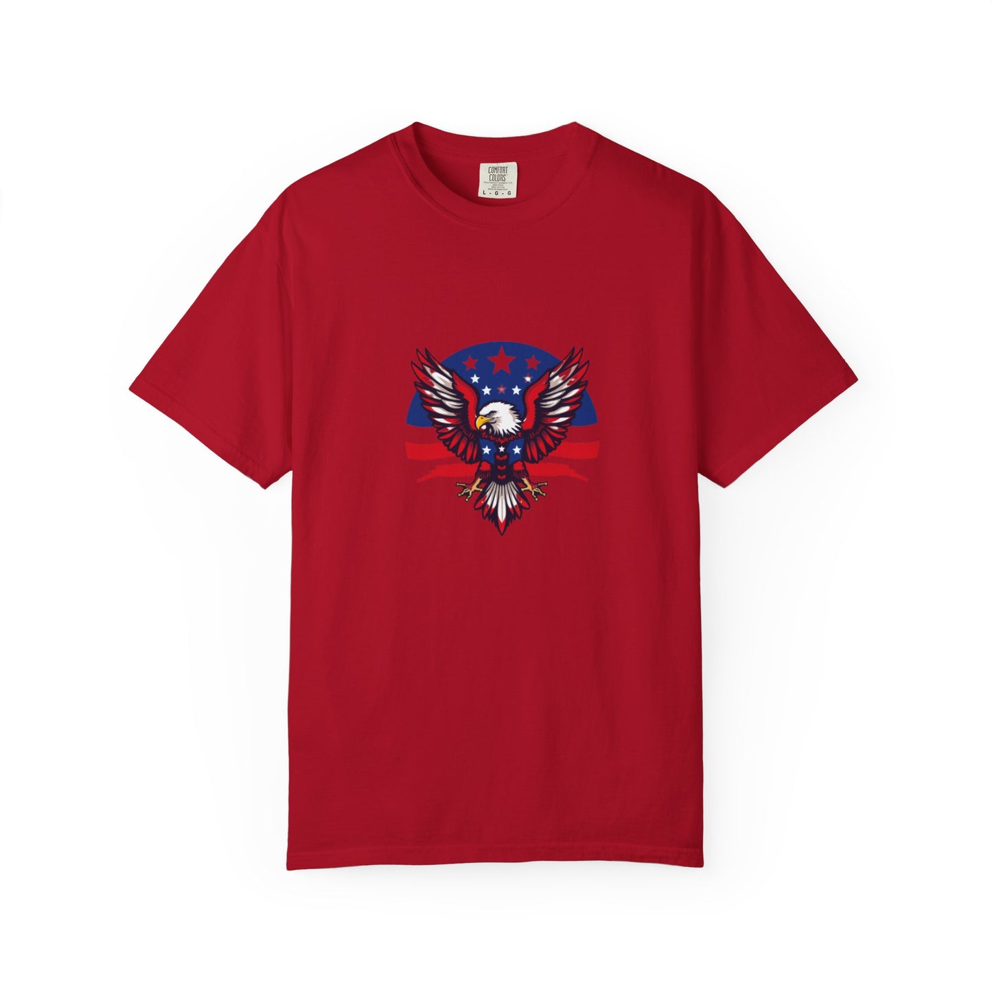Patriotic T-Shirt with Eagle Graphic | Faith By Flag Tee, Unisex Apparel, Independence Day Shirt, Casual Wear, Gift for Veterans