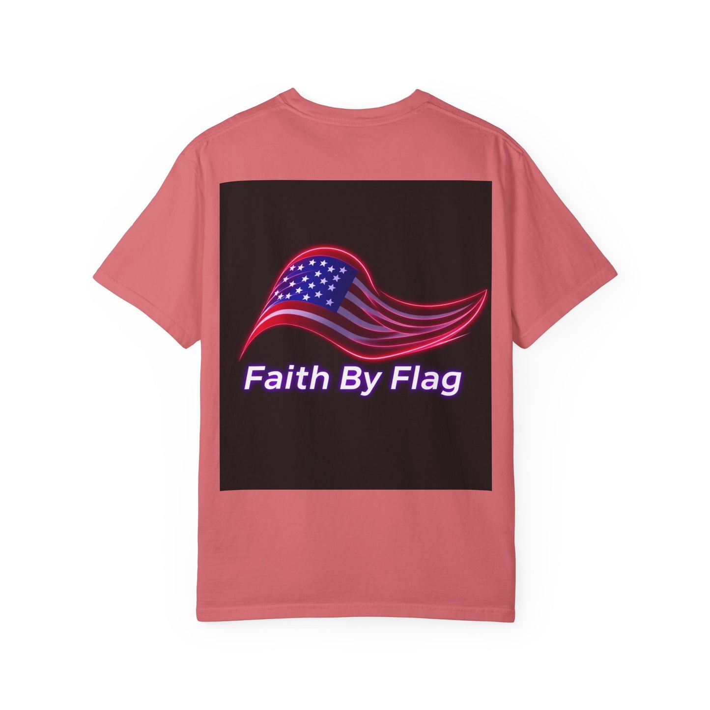 Patriotic T-Shirt with Eagle Graphic | Faith By Flag Tee, Unisex Apparel, Independence Day Shirt, Casual Wear, Gift for Veterans