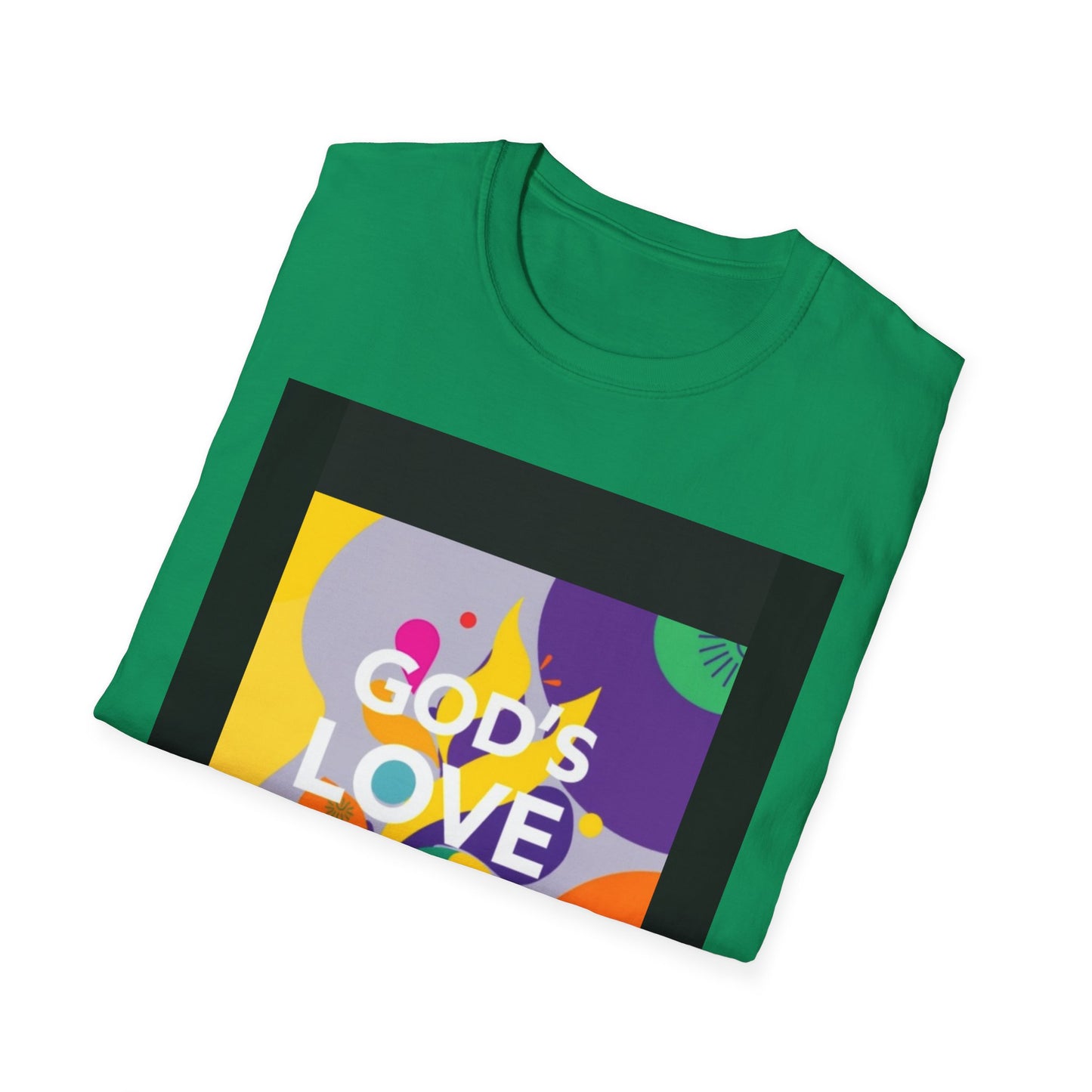 Unisex Softstyle T-Shirt with God's Love Design, Faith Shirt, Inspirational Tee, Christian Apparel, Gift for Believers, Everyday Wear