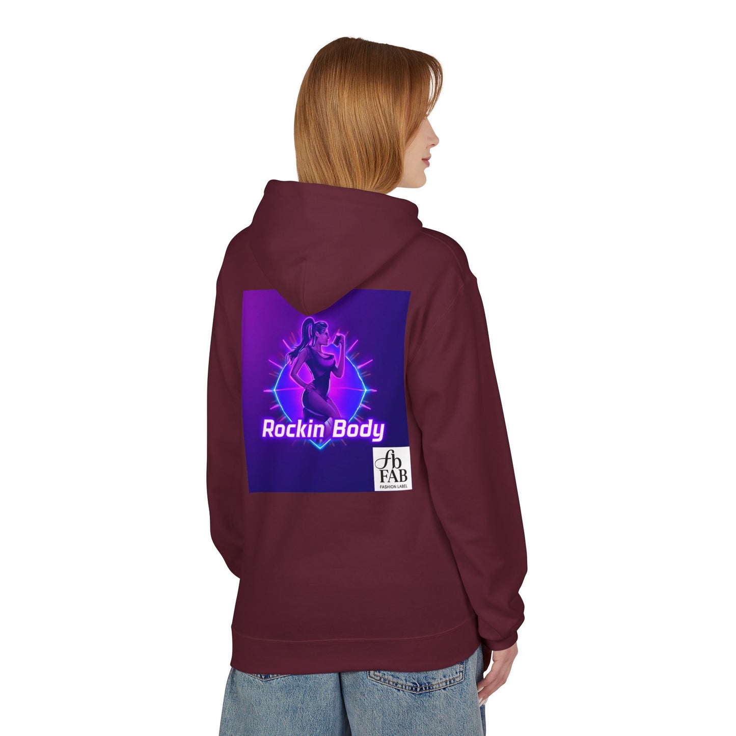 Rock Your Body Fleece Hoodie | Unisex Midweight Hoodie, Cozy Sweatshirt, Unique Gift for Fitness Lovers, Casual Wear, Music Inspired Apparel