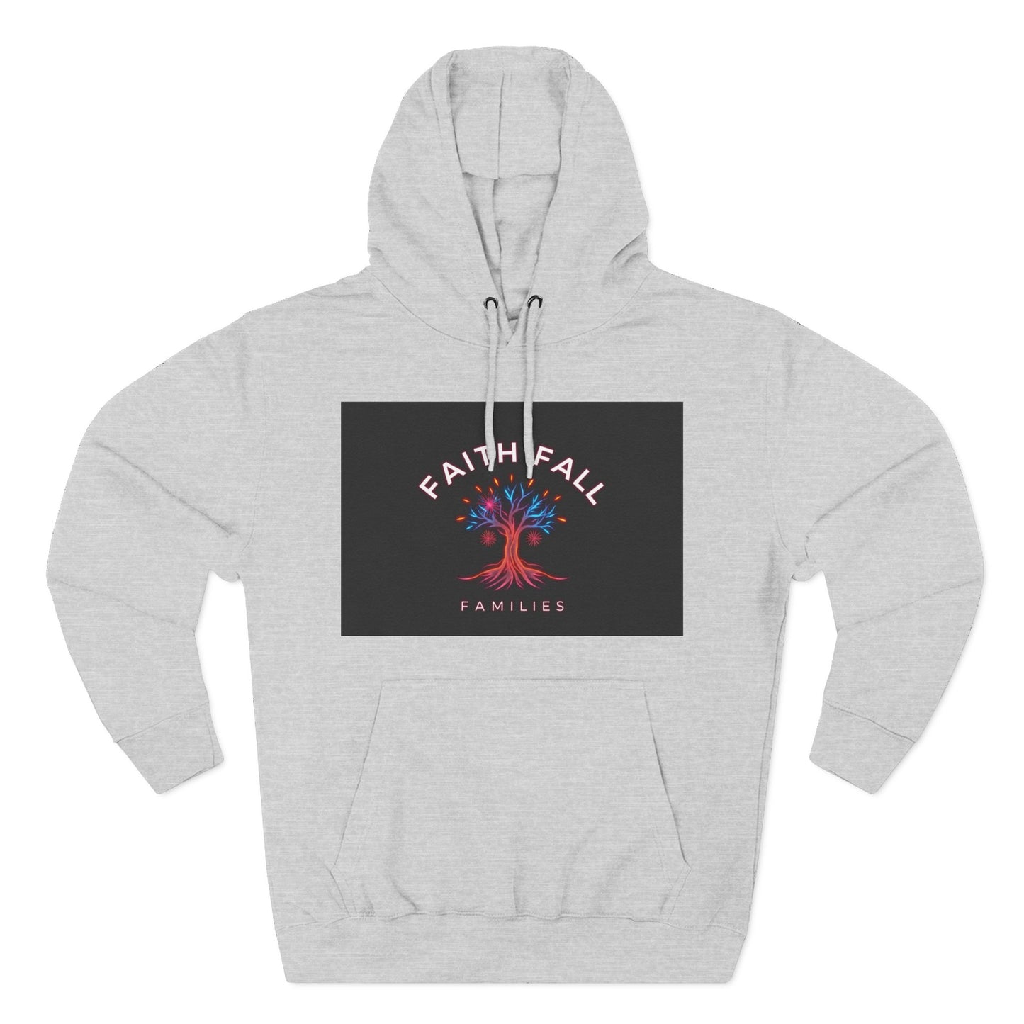 Faith Fall Families Fleece Hoodie, Gift for Faithful Friends, Cozy Layer, Casual Wear, Fall Fashion, Trendy Outfits, Family Gatherings