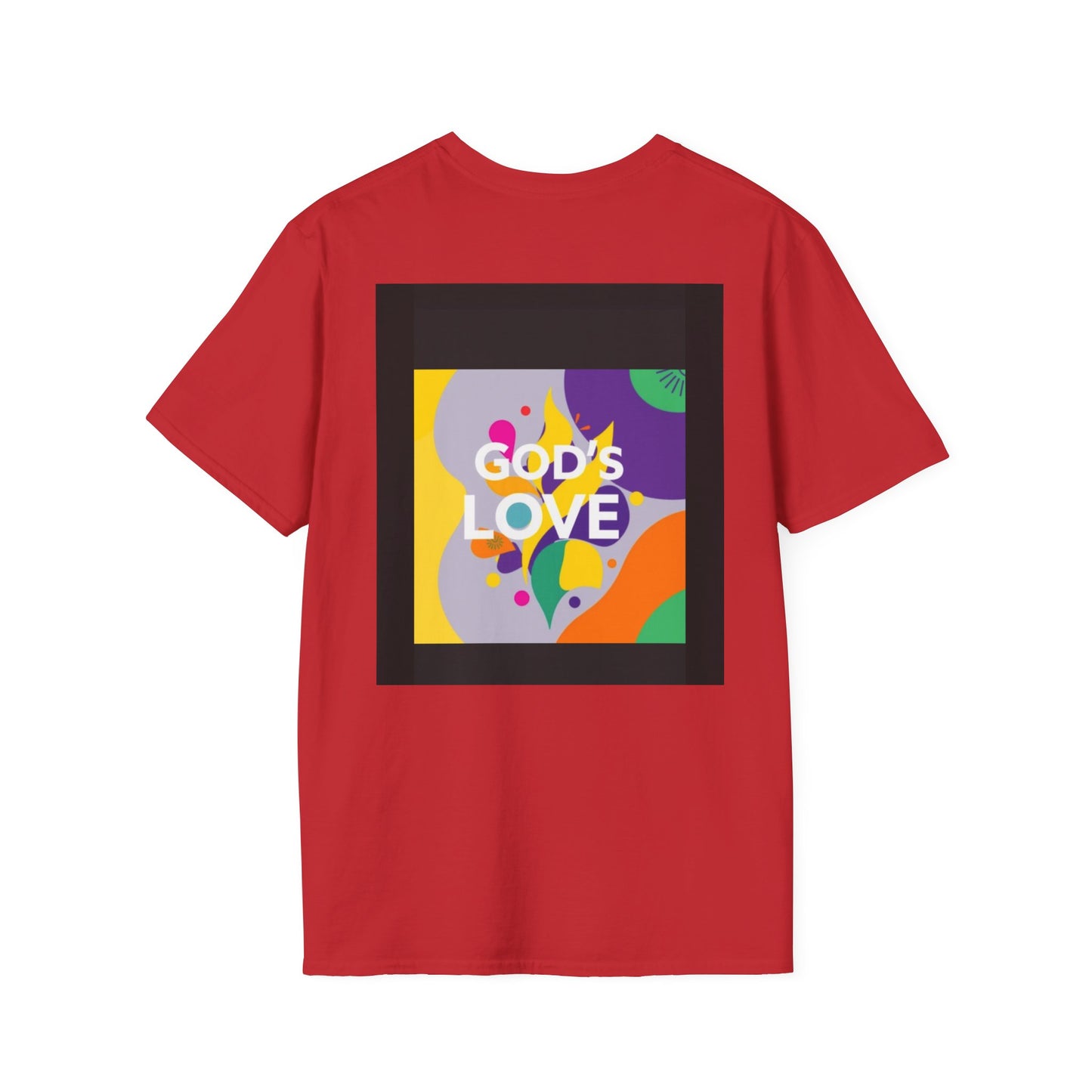 Unisex Softstyle T-Shirt with God's Love Design, Faith Shirt, Inspirational Tee, Christian Apparel, Gift for Believers, Everyday Wear