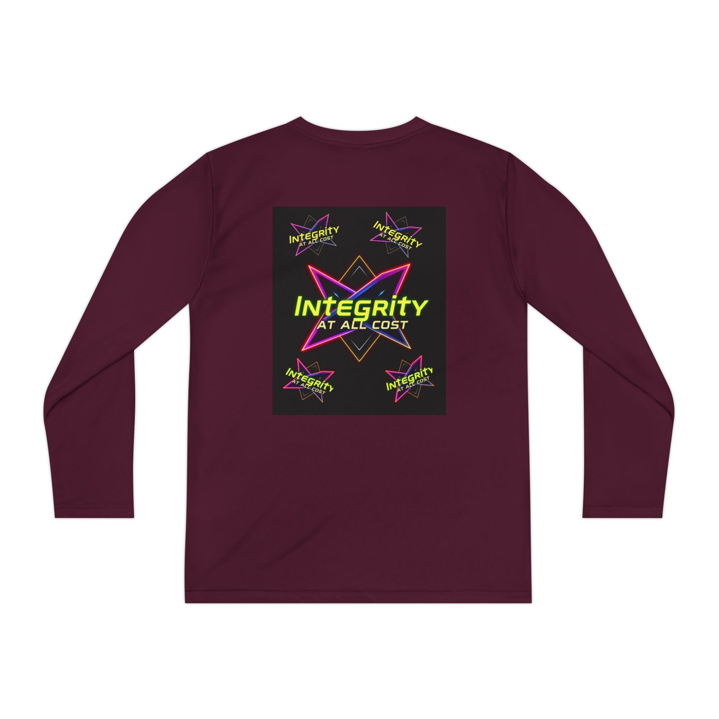 Integrity Youth Long Sleeve Tee, Cool Graphic Shirt, Motivational Apparel, Perfect for Sports, Birthday Gift