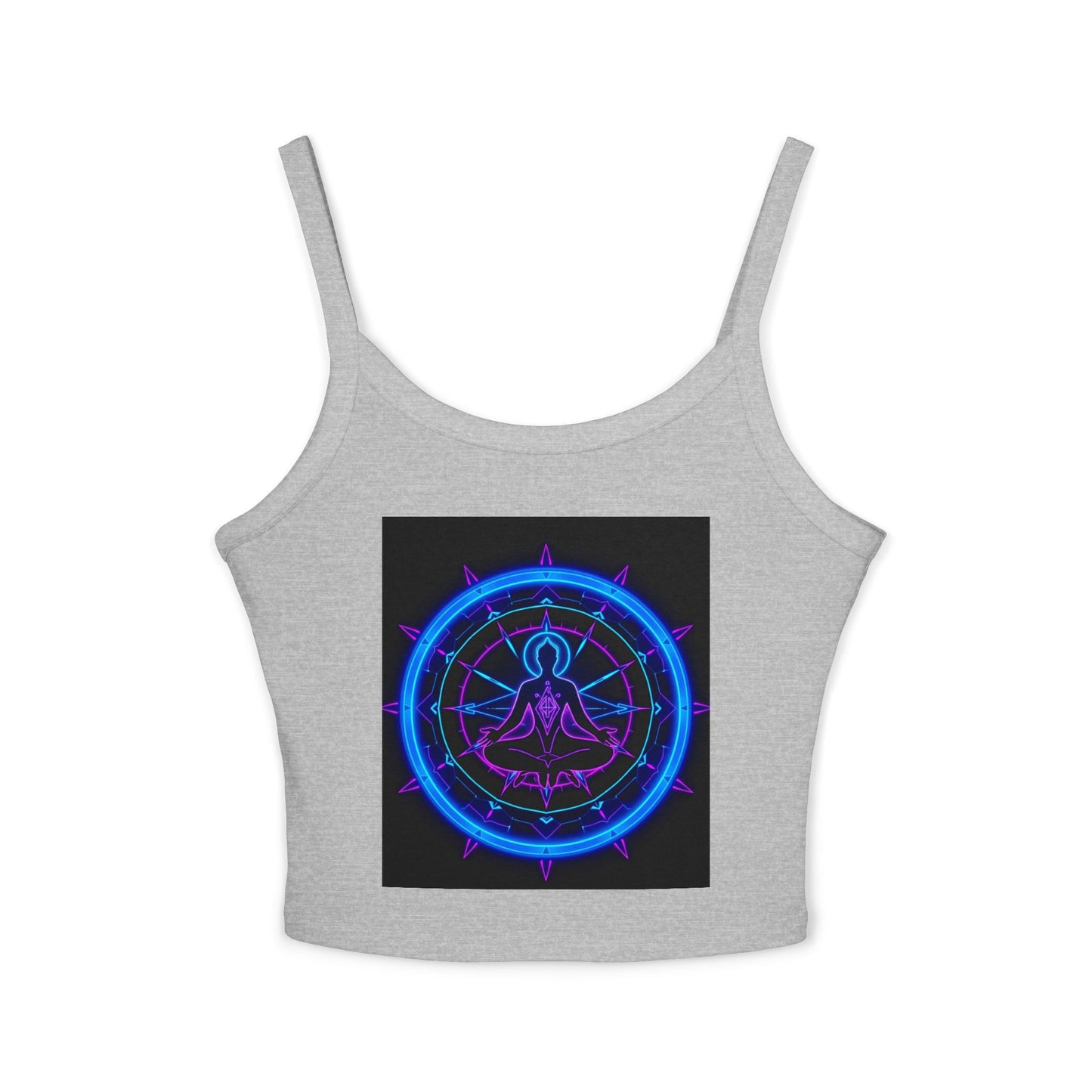 Neon Vibe Women's Spaghetti Strap Tank Top, Casual Summer Top, Festival Apparel, Trendy Graphic Tee, Cool Streetwear, Gift for Her