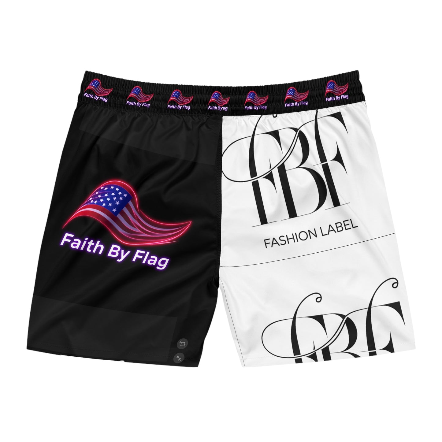 Patriotic Men's Swim Shorts - Eagle & Flag Design, Beachwear, Summer Fun, July 4th Celebration, Trendy Swimwear