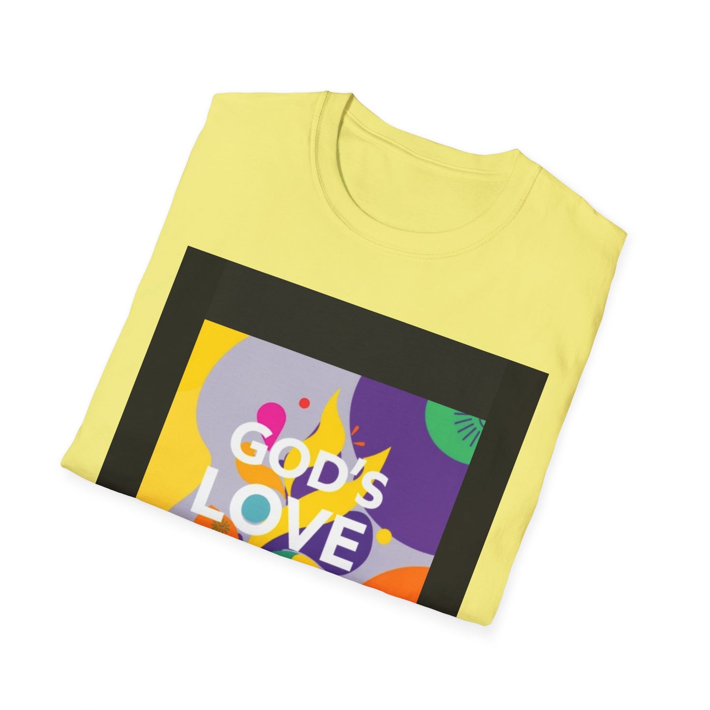 Unisex Softstyle T-Shirt with God's Love Design, Faith Shirt, Inspirational Tee, Christian Apparel, Gift for Believers, Everyday Wear