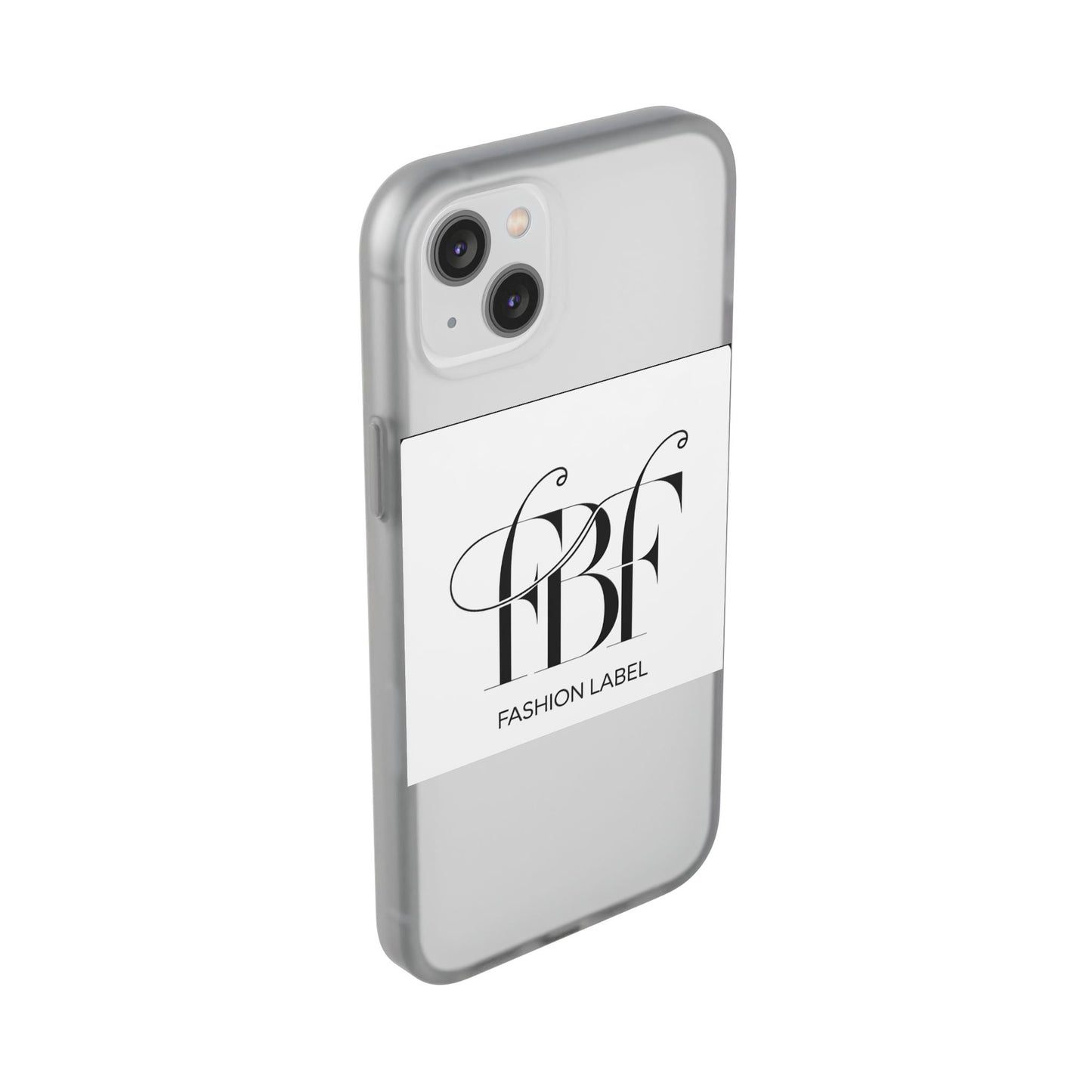 Chic Flexi Phone Case with Fashion Label Design